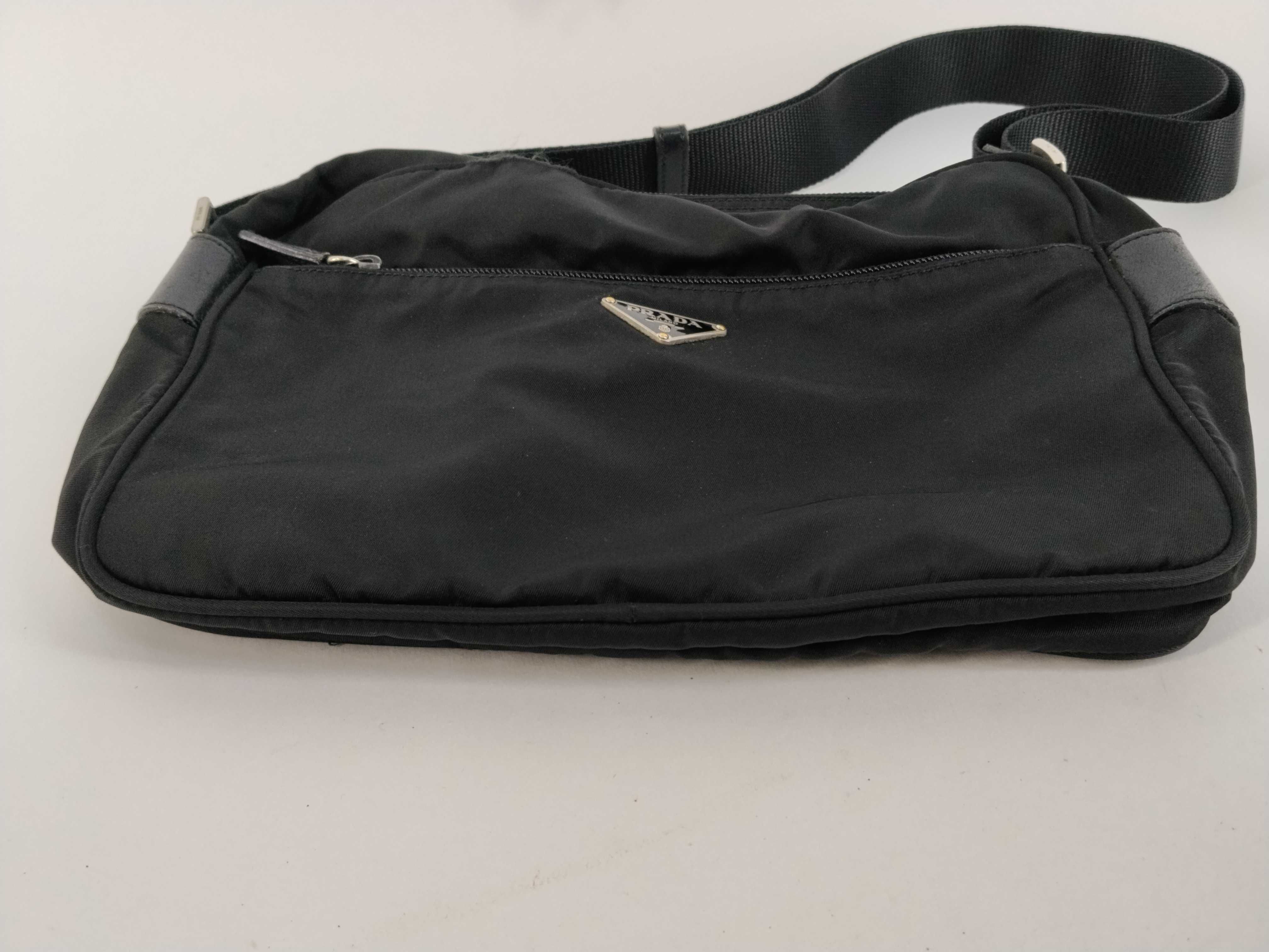 Nylon Shoulder Bag, Black Nylon Shoulder Bag — view 7