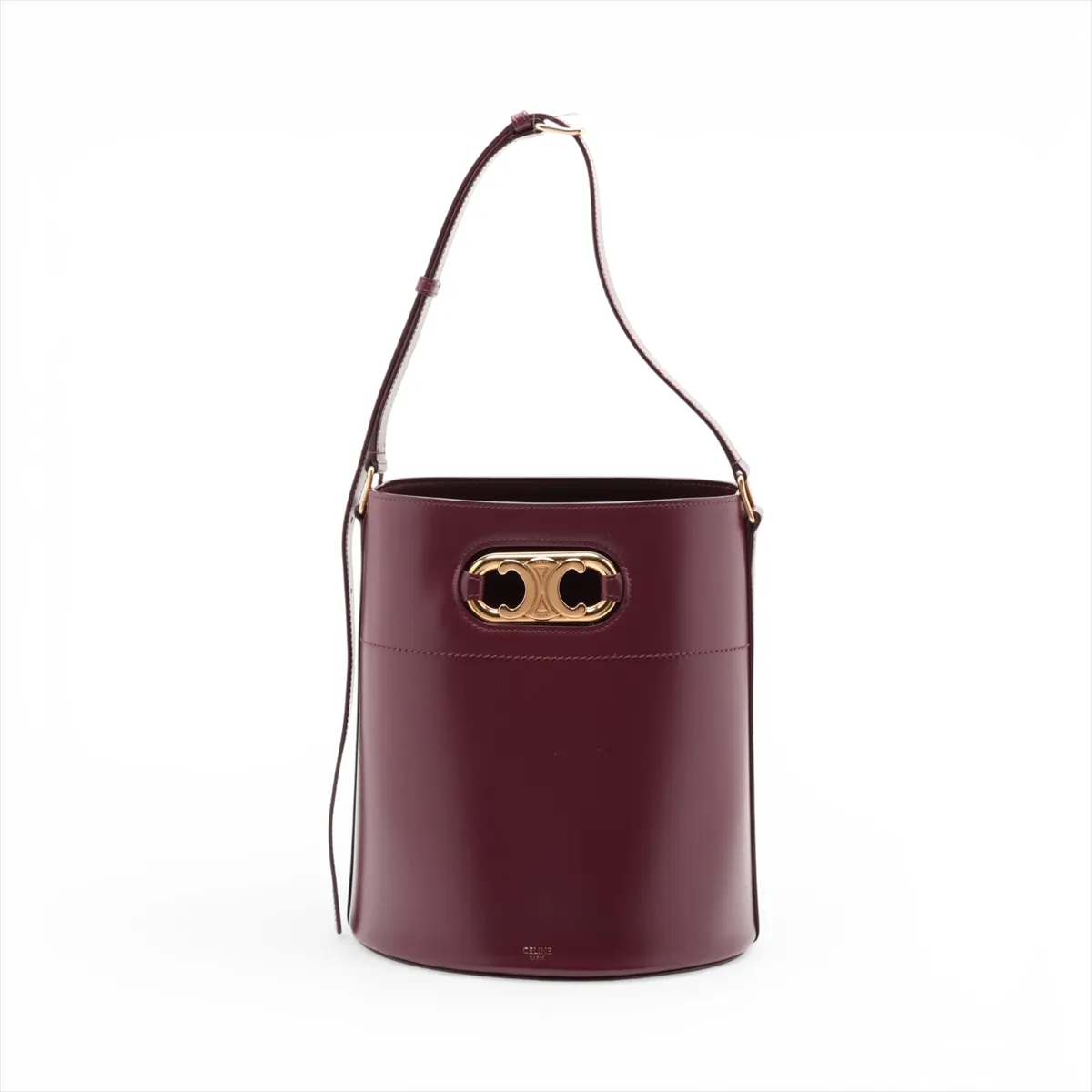 Triomphe Maillon Leather Shoulder Bag, Bordeaux