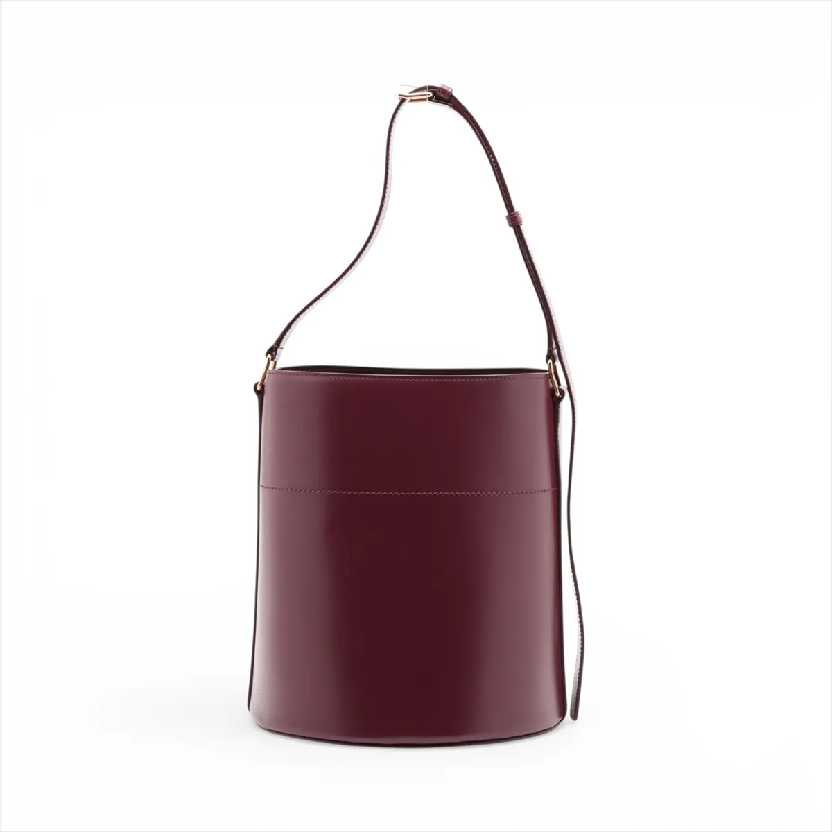 Triomphe Maillon Leather Shoulder Bag, Bordeaux — view 2