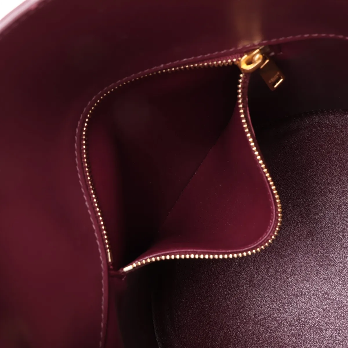 Triomphe Maillon Leather Shoulder Bag, Bordeaux — view 7