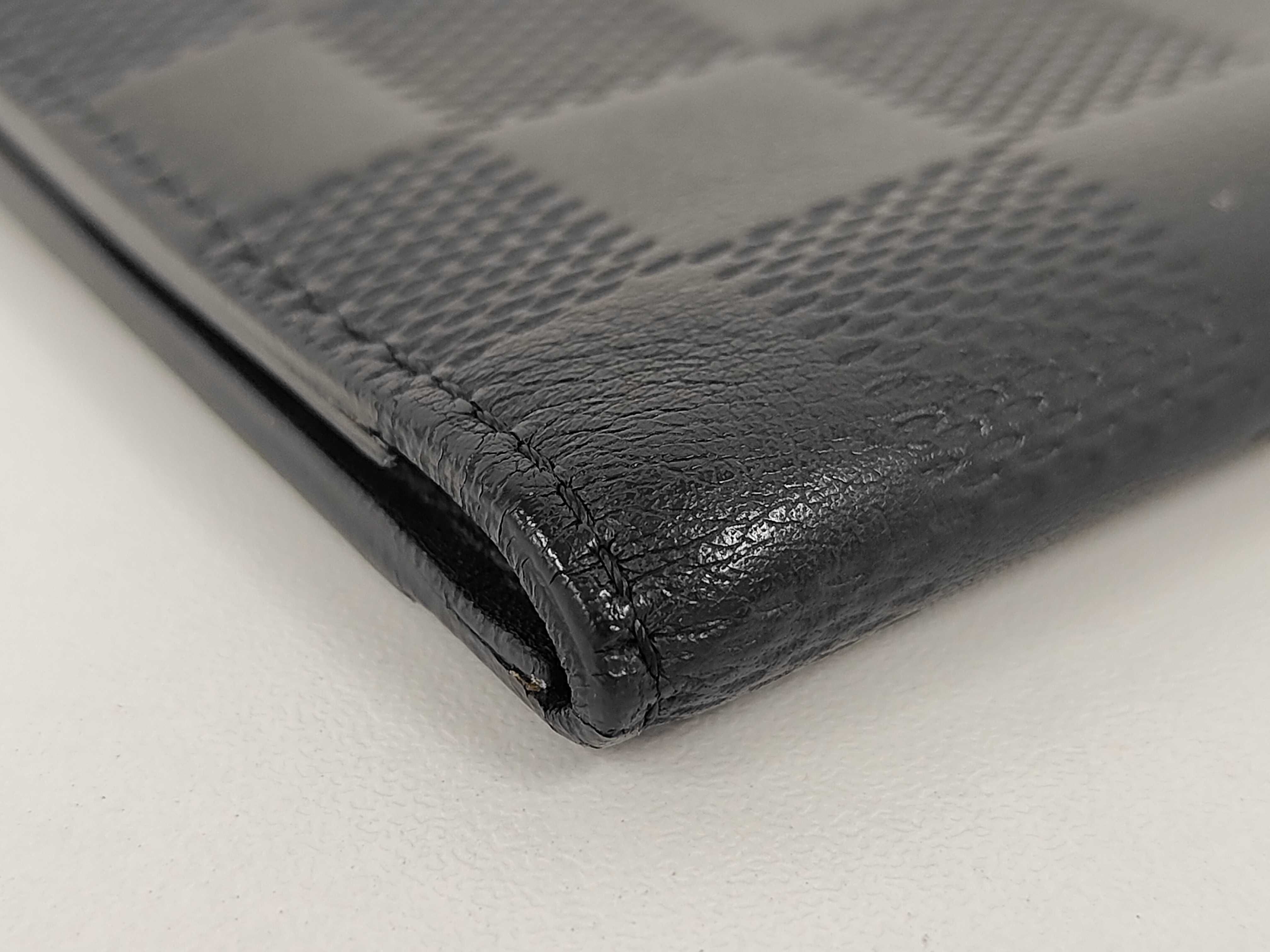Damier Infini Louis Vuitton Infini Business Card Holder with Initials Card Case — view 2
