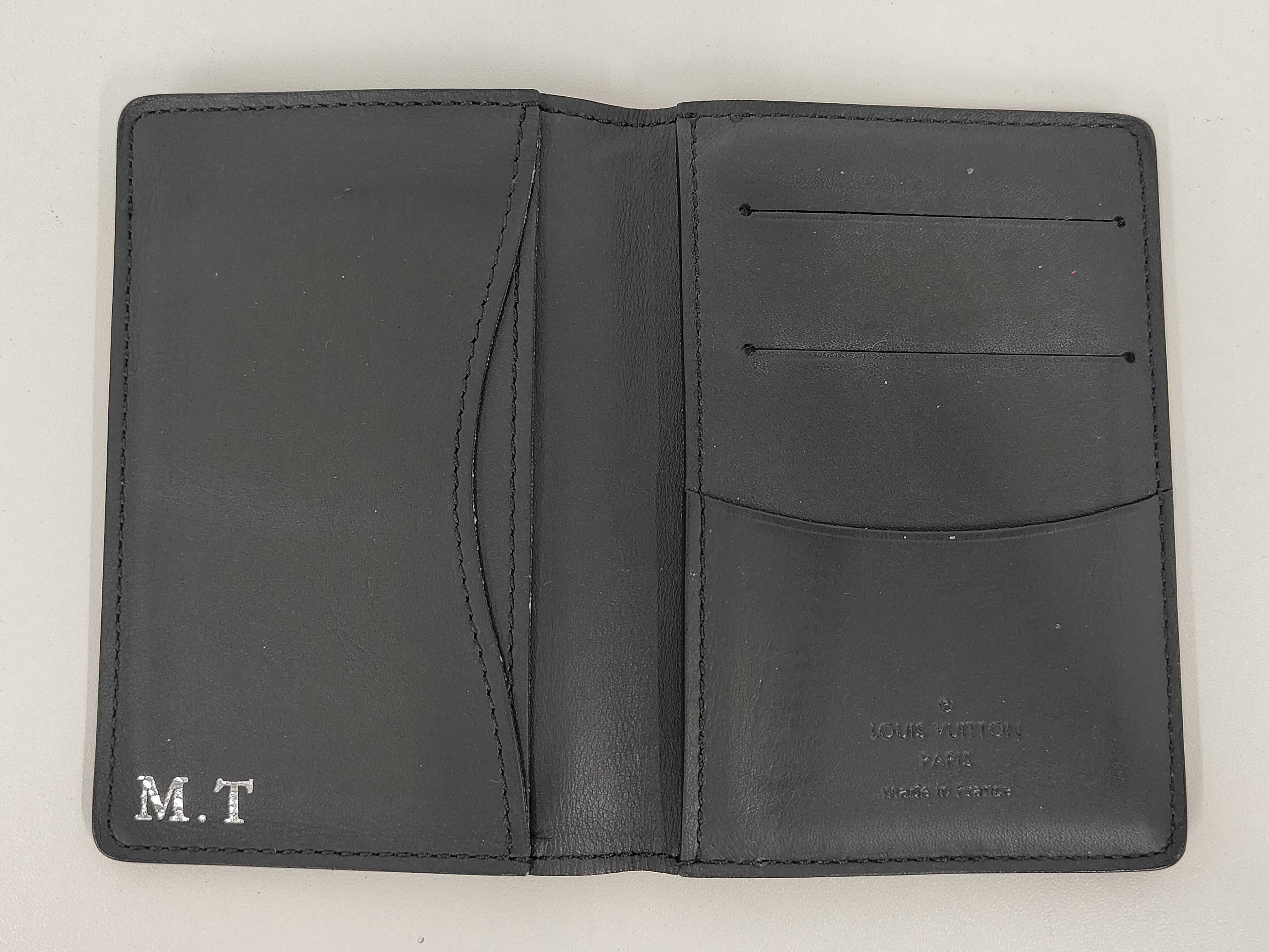 Damier Infini Louis Vuitton Infini Business Card Holder with Initials Card Case — view 3