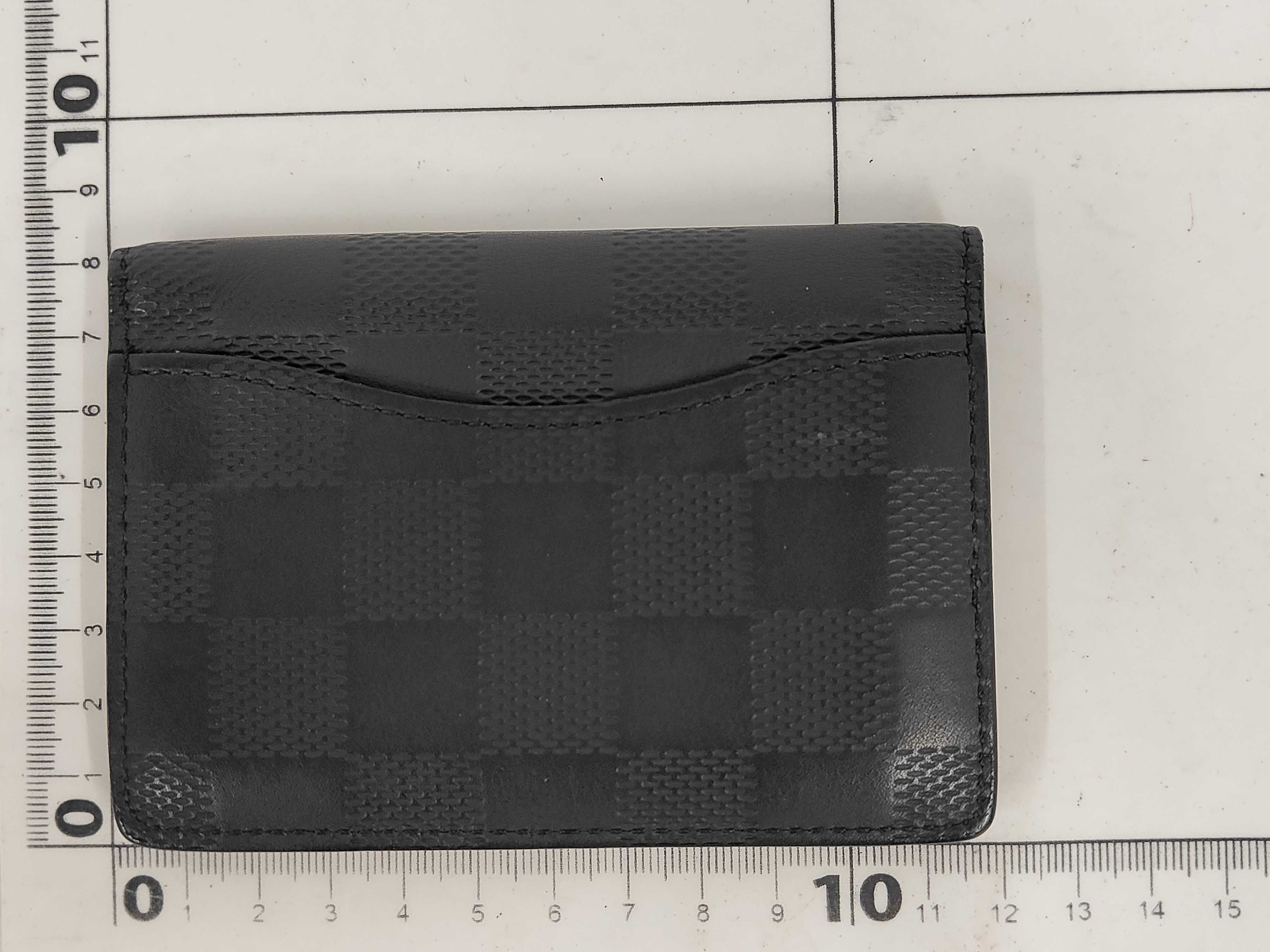 Damier Infini Louis Vuitton Infini Business Card Holder with Initials Card Case — view 6