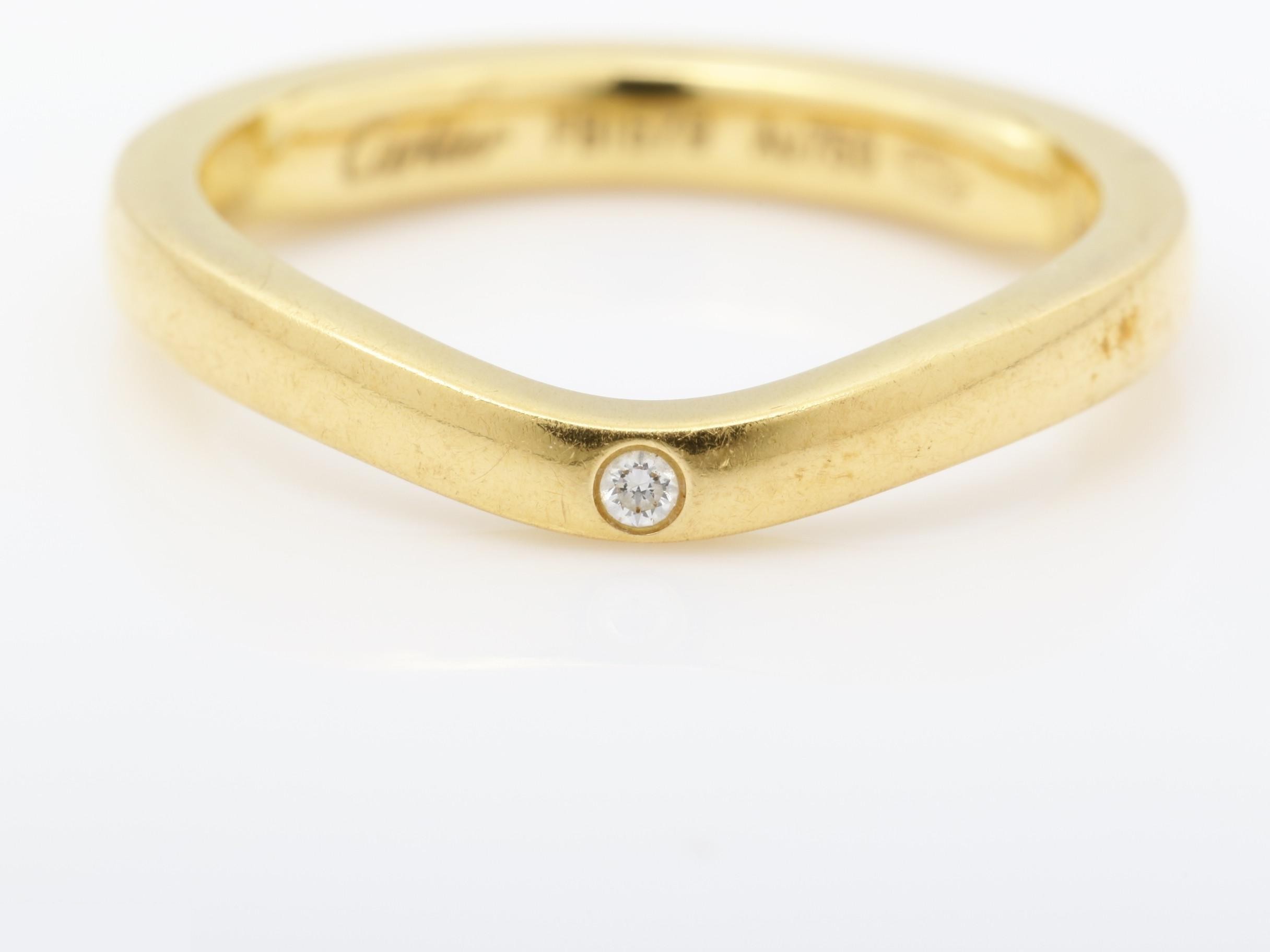 Ring, FBI579, Diamond, Au750YG, 2.5g, Certificate included. — view 2