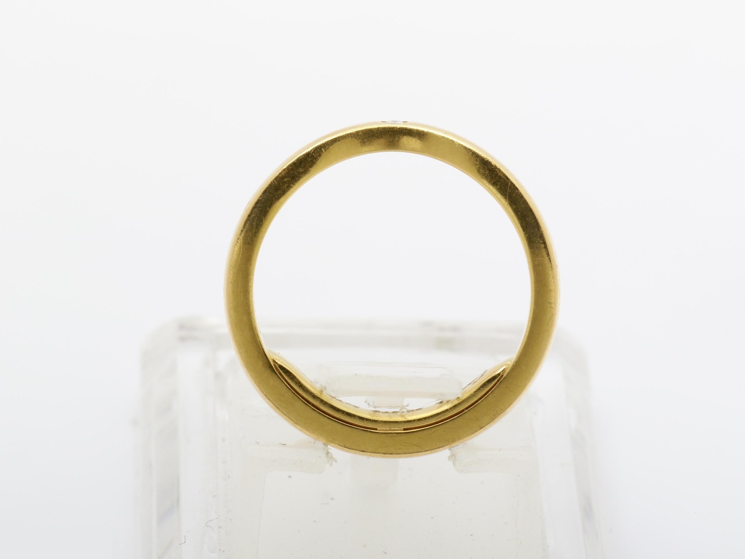 Ring, FBI579, Diamond, Au750YG, 2.5g, Certificate included. — view 5