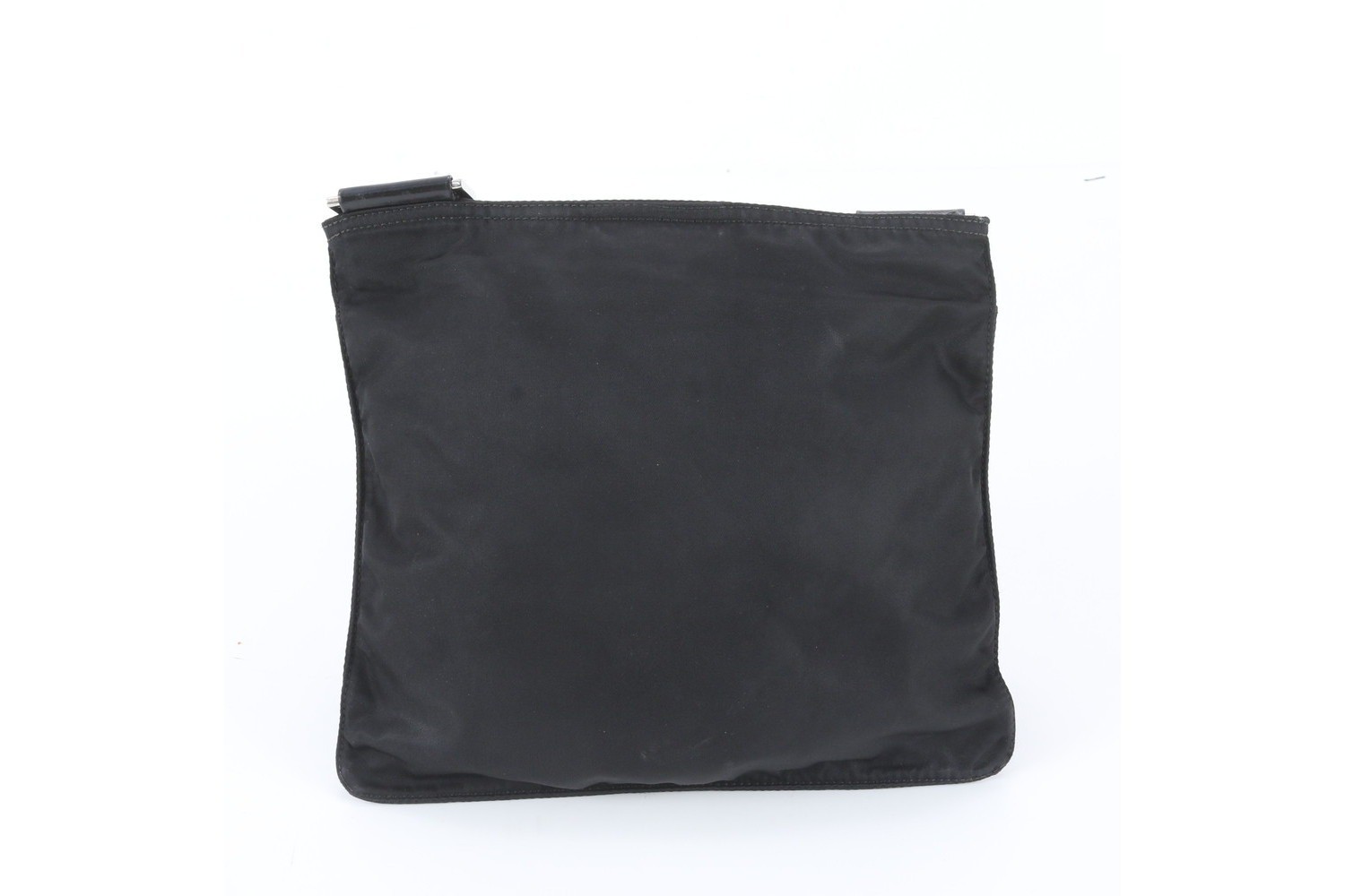 Tessuto Nylon Triangle Logo Leather Shoulder Bag — view 3