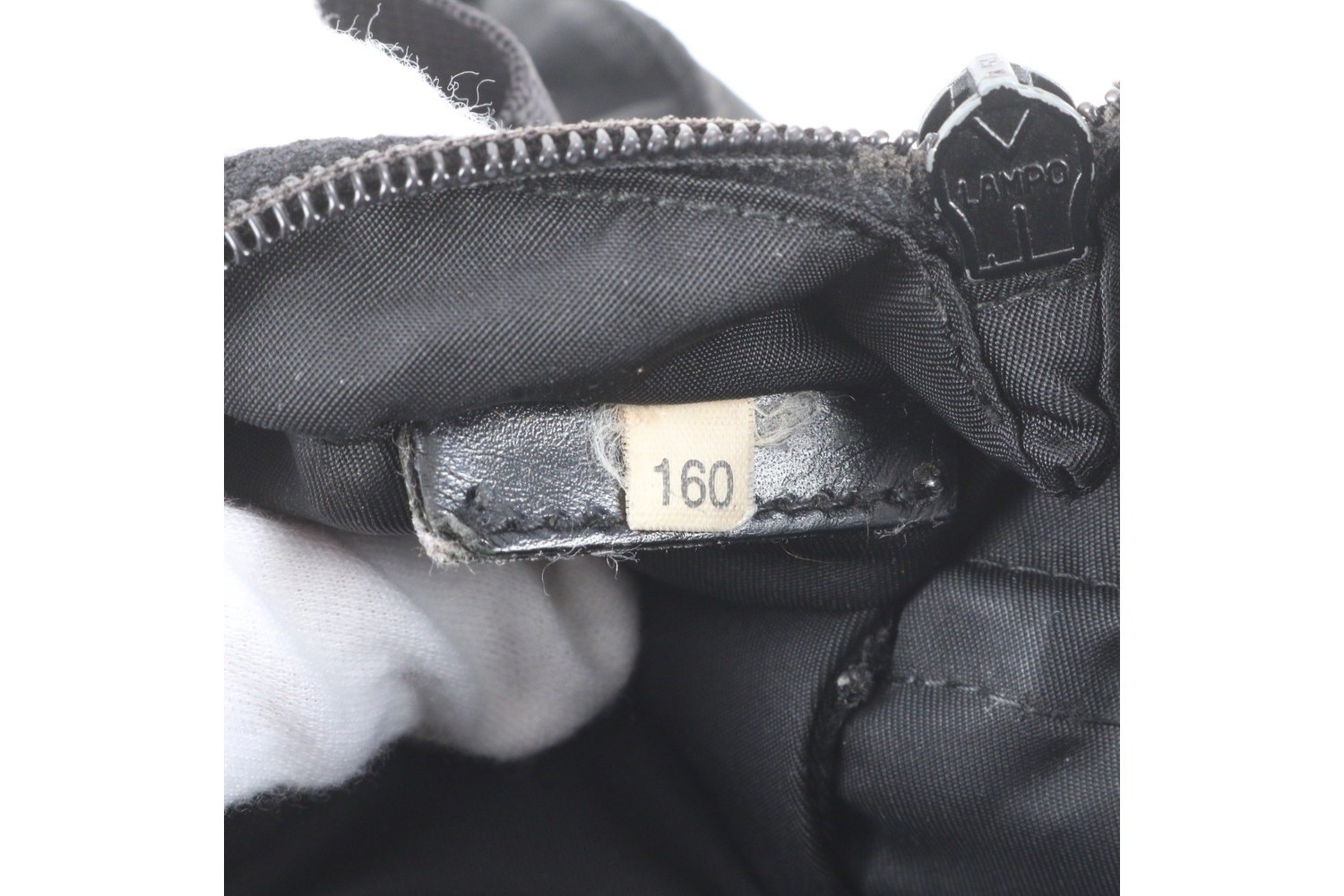 Tessuto Nylon Triangle Logo Leather Shoulder Bag — view 9