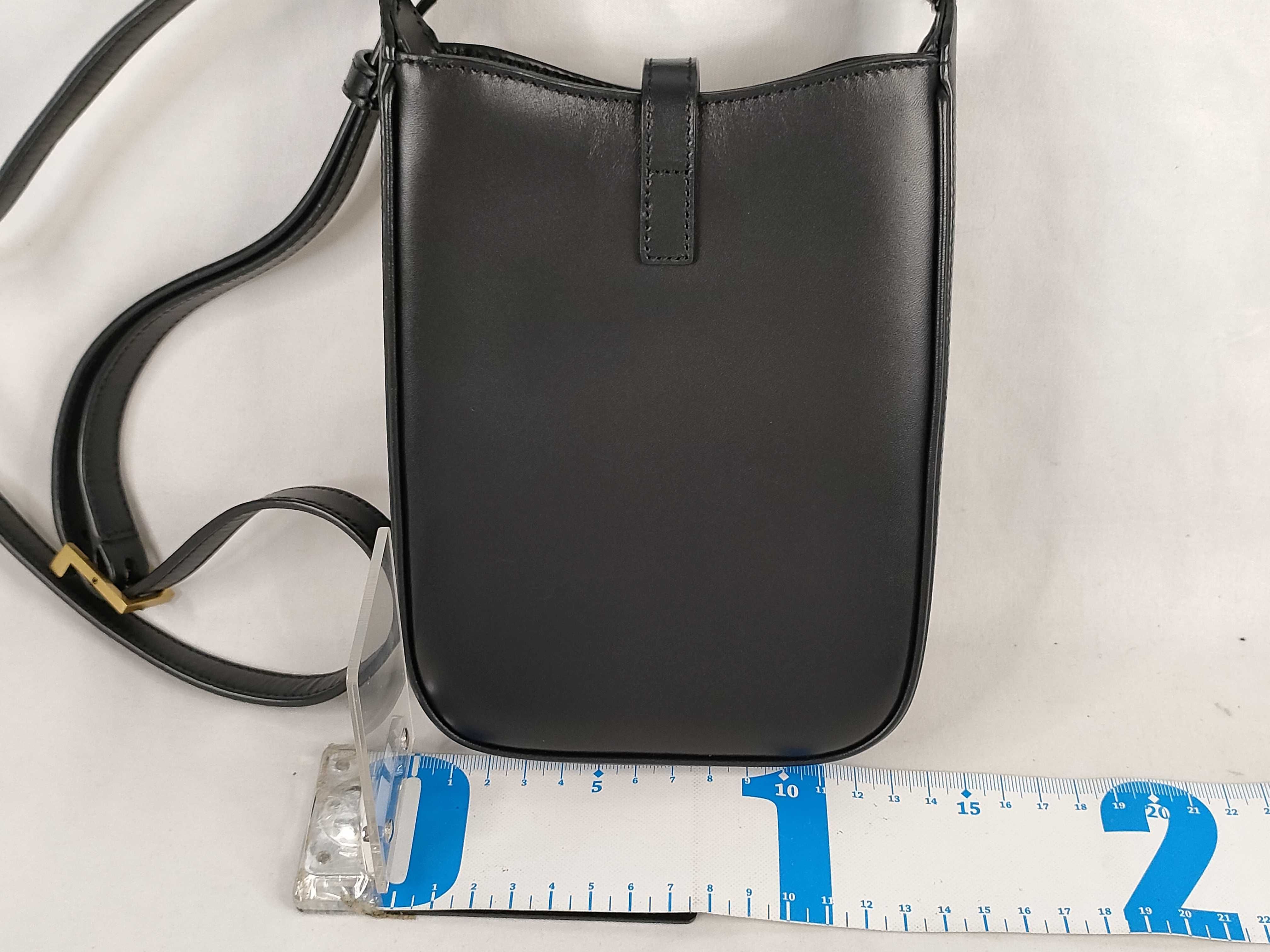 Vertical Mini 735214 Black Leather Shoulder Bag — view 2