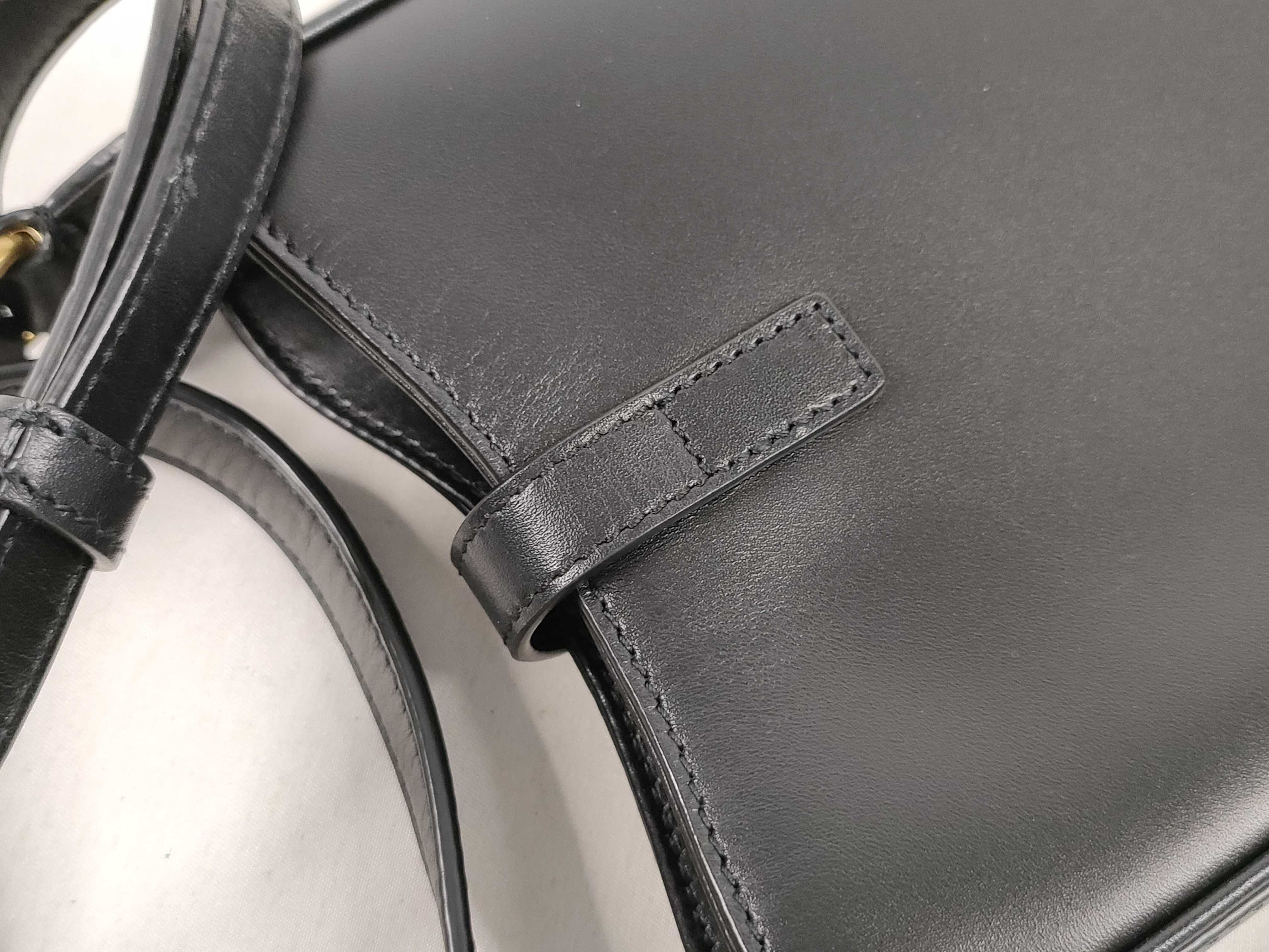 Vertical Mini 735214 Black Leather Shoulder Bag — view 14