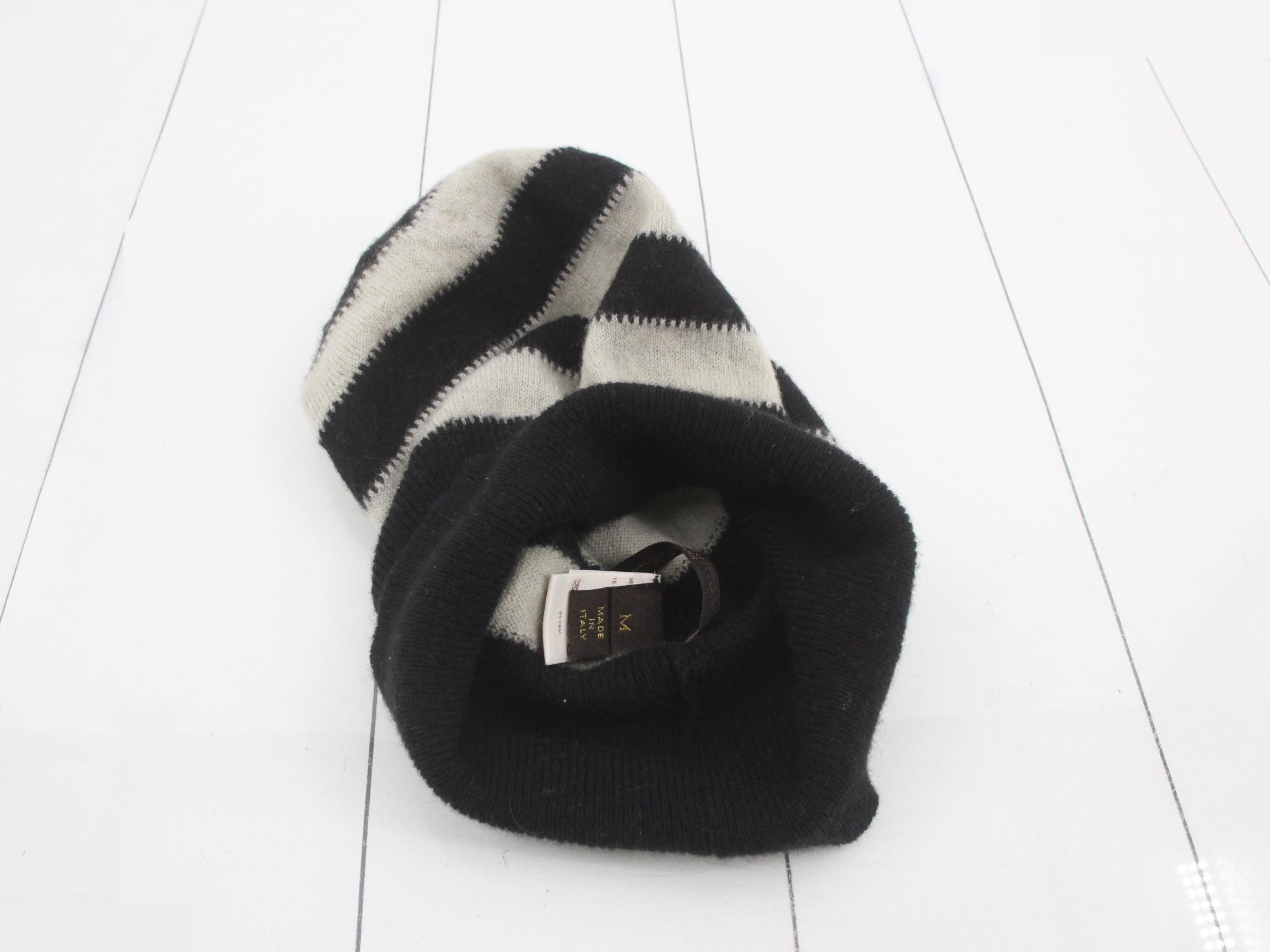 LV knit hat, striped, cashmere blend — view 3