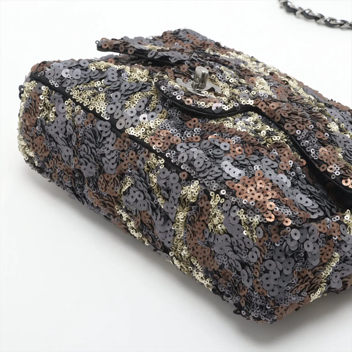 Coco Mark Sequin Single Flap Double Chain Bag Multicolor Silver Hardware 17718310 17th Series — view 3