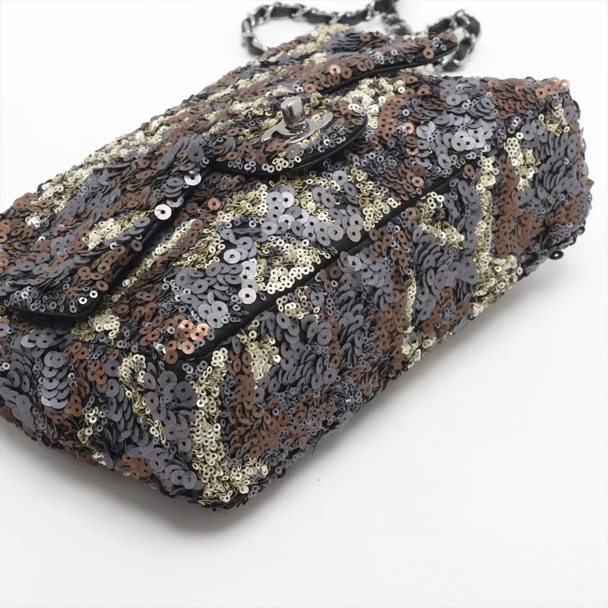Coco Mark Sequin Single Flap Double Chain Bag Multicolor Silver Hardware 17718310 17th Series — view 4