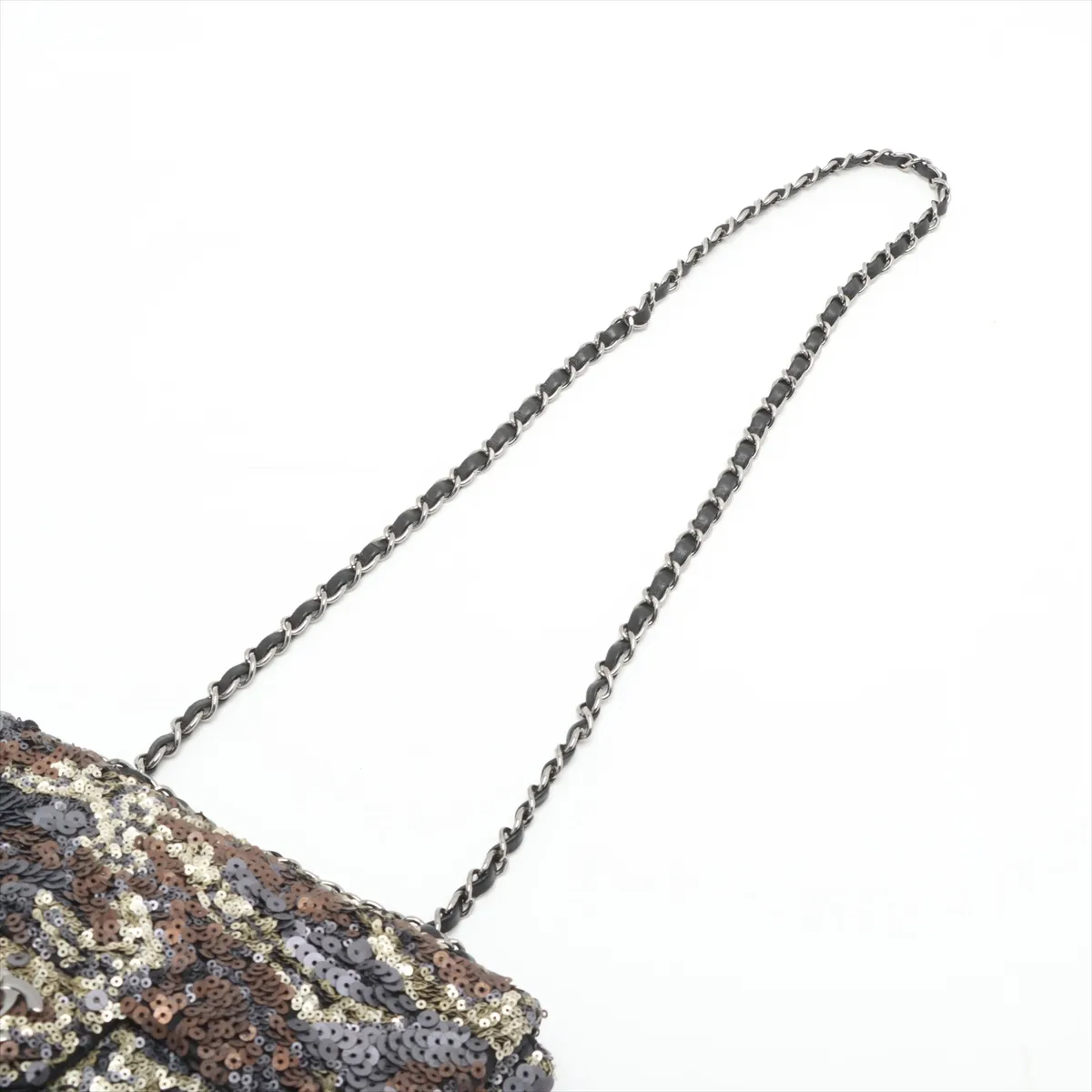 Coco Mark Sequin Single Flap Double Chain Bag Multicolor Silver Hardware 17718310 17th Series — view 5