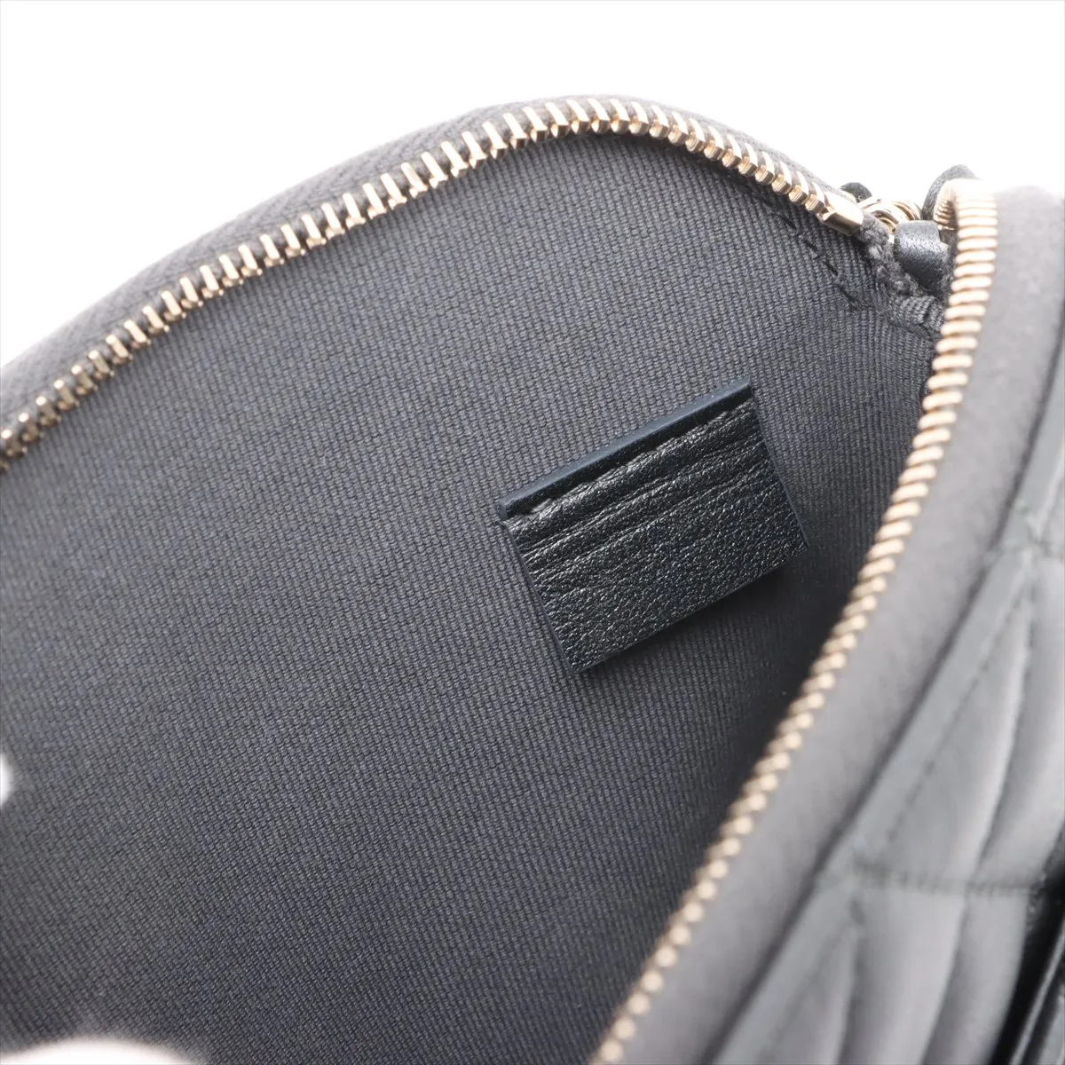 Matelasse Lambskin Chain Shoulder Bag Charm Gray Gold Hardware CK3HPPUH Random Serial — view 11