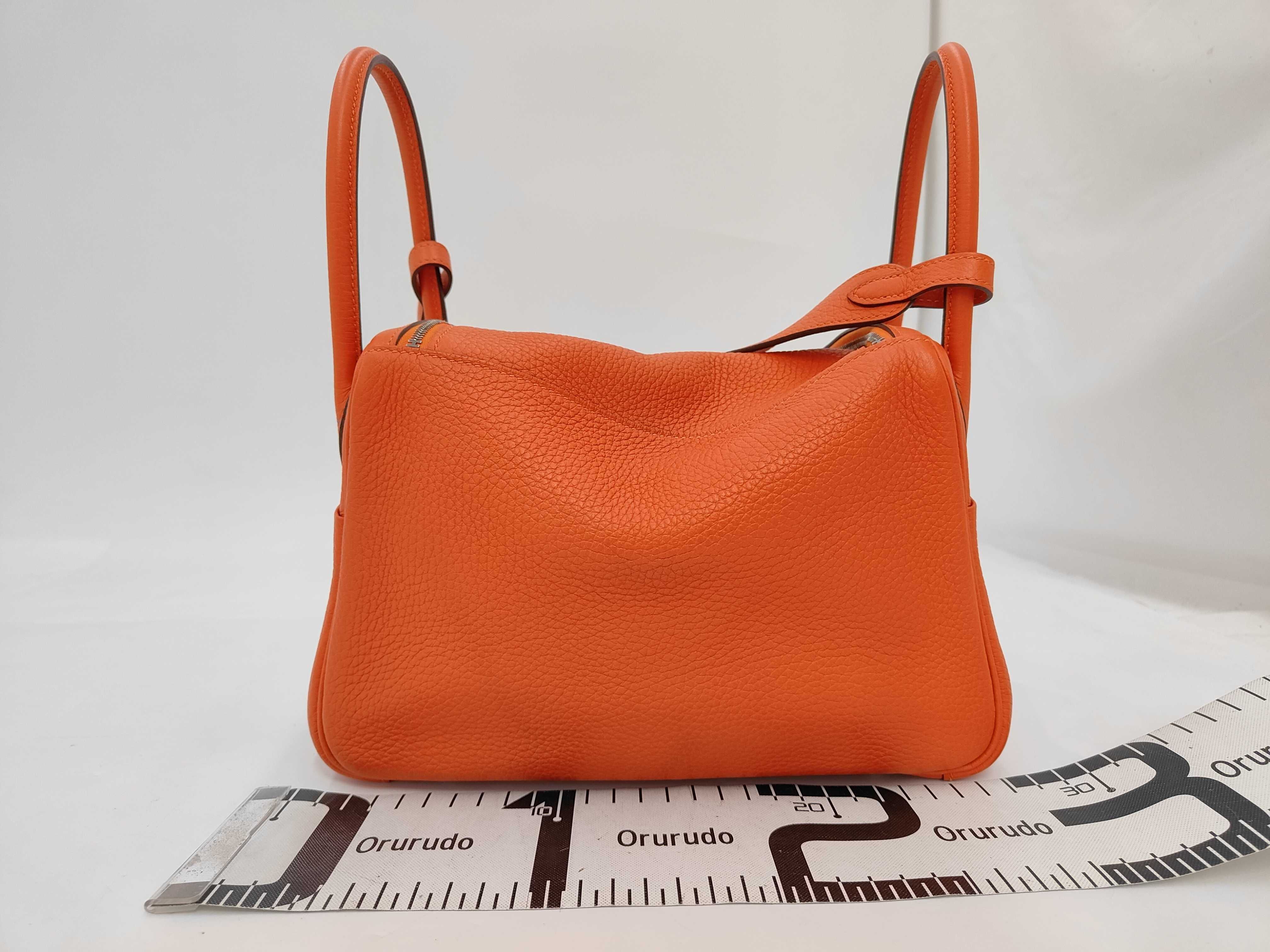 Lindy 26 Taurillon Clemence Orange Z Stamp Handbag — view 2