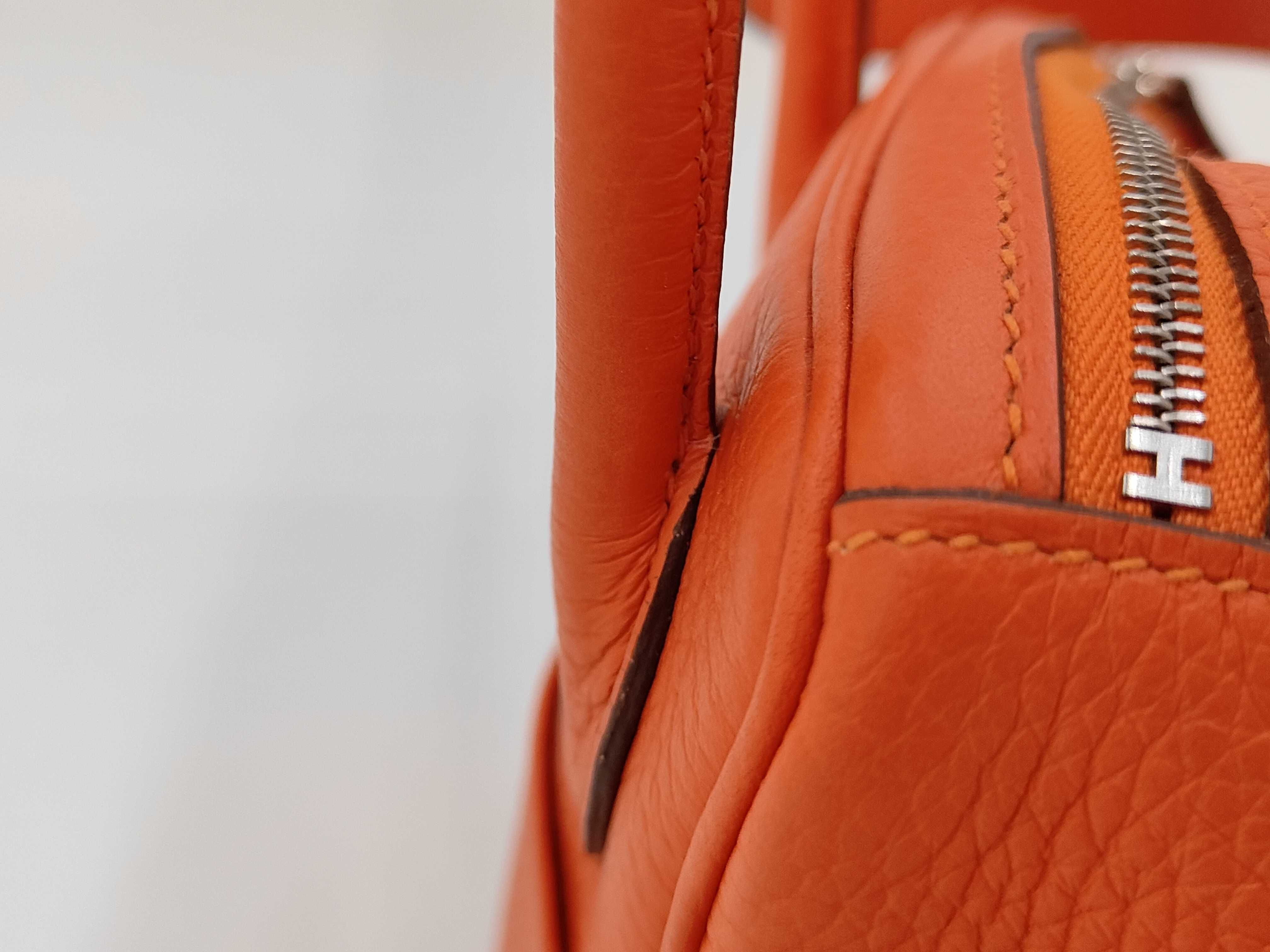 Lindy 26 Taurillon Clemence Orange Z Stamp Handbag — view 3