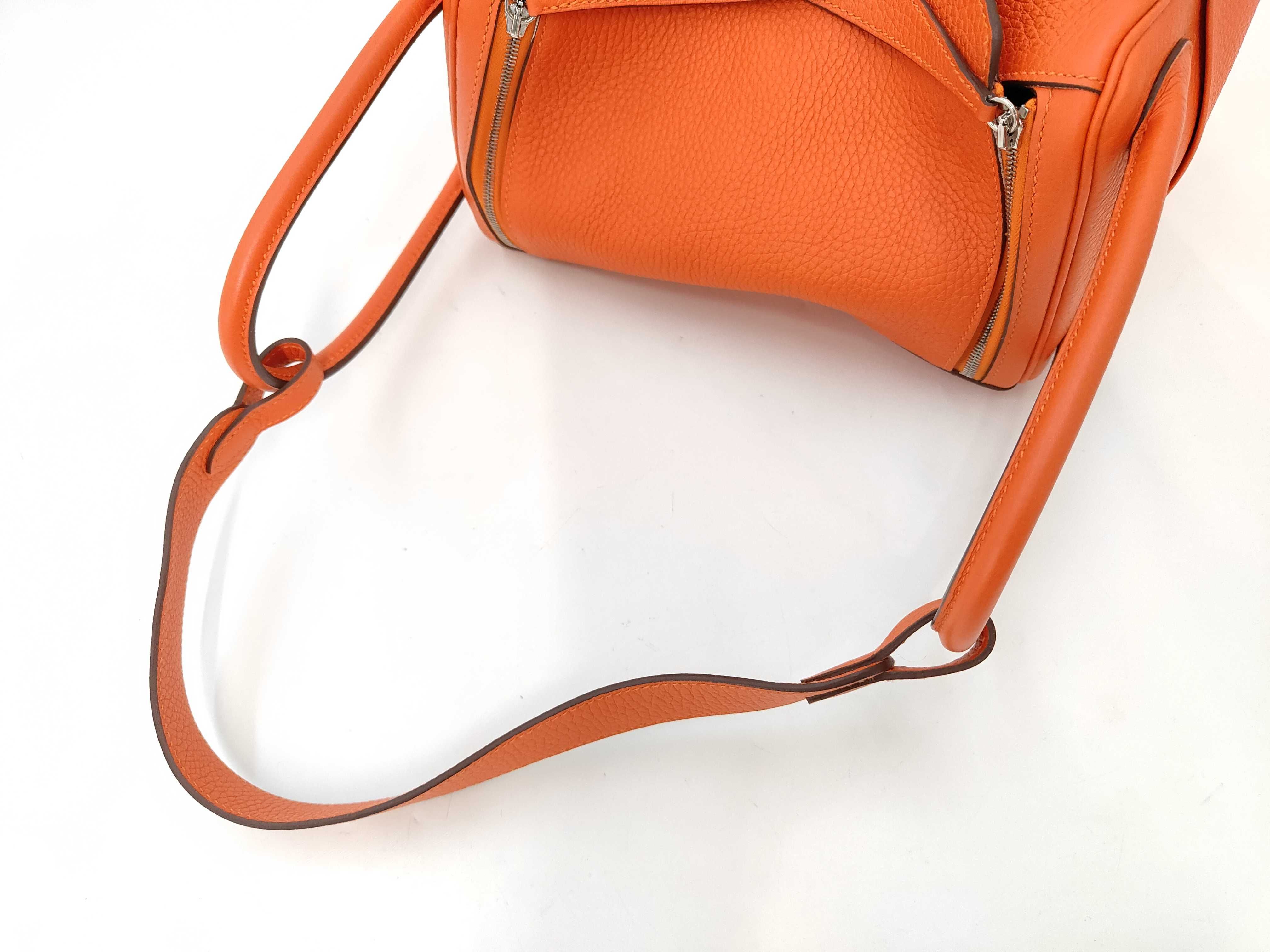 Lindy 26 Taurillon Clemence Orange Z Stamp Handbag — view 4