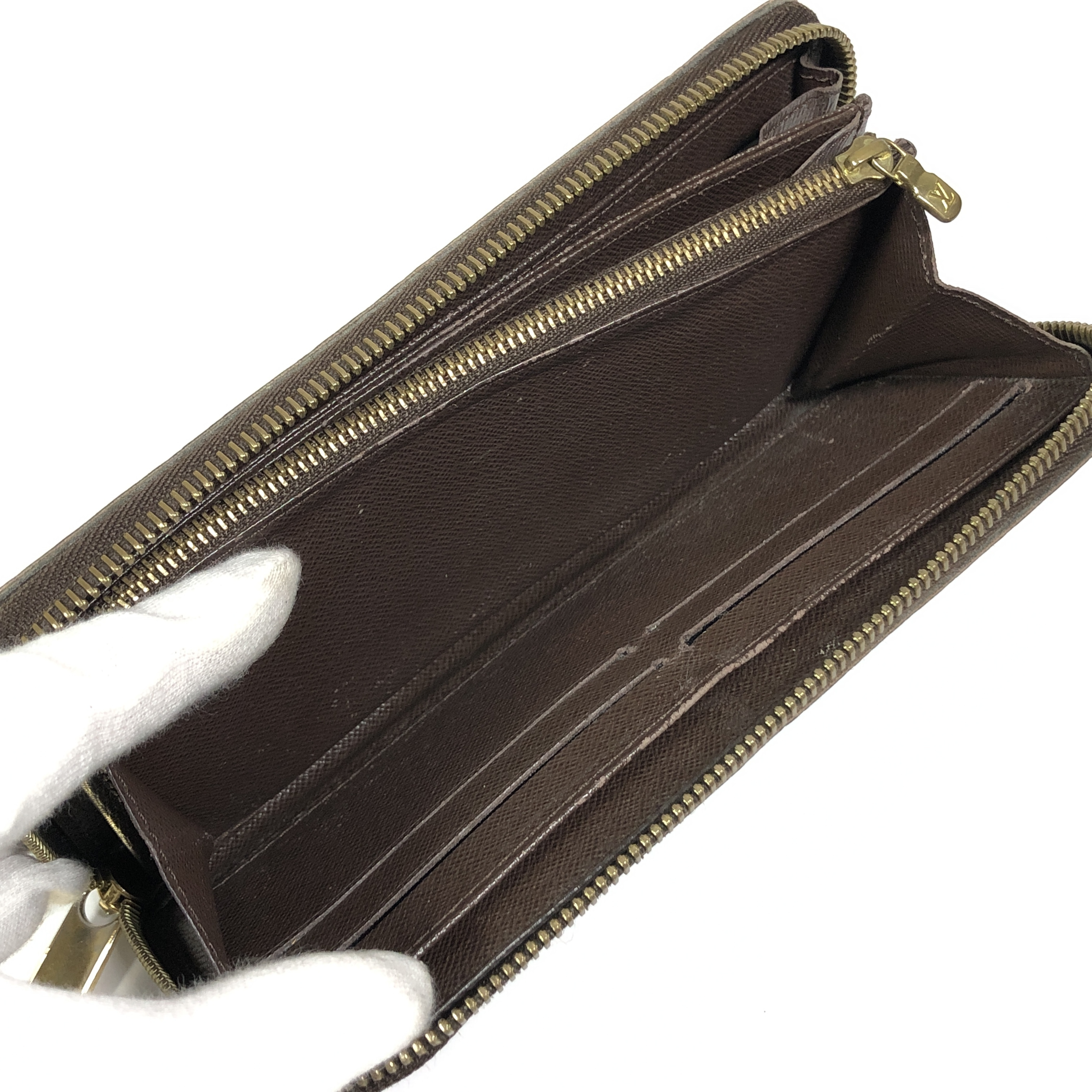 Damier Zippy Wallet Long Wallet N60015 Ebene with Coin Pocket CA3088 Wallet Made in Spain — view 11