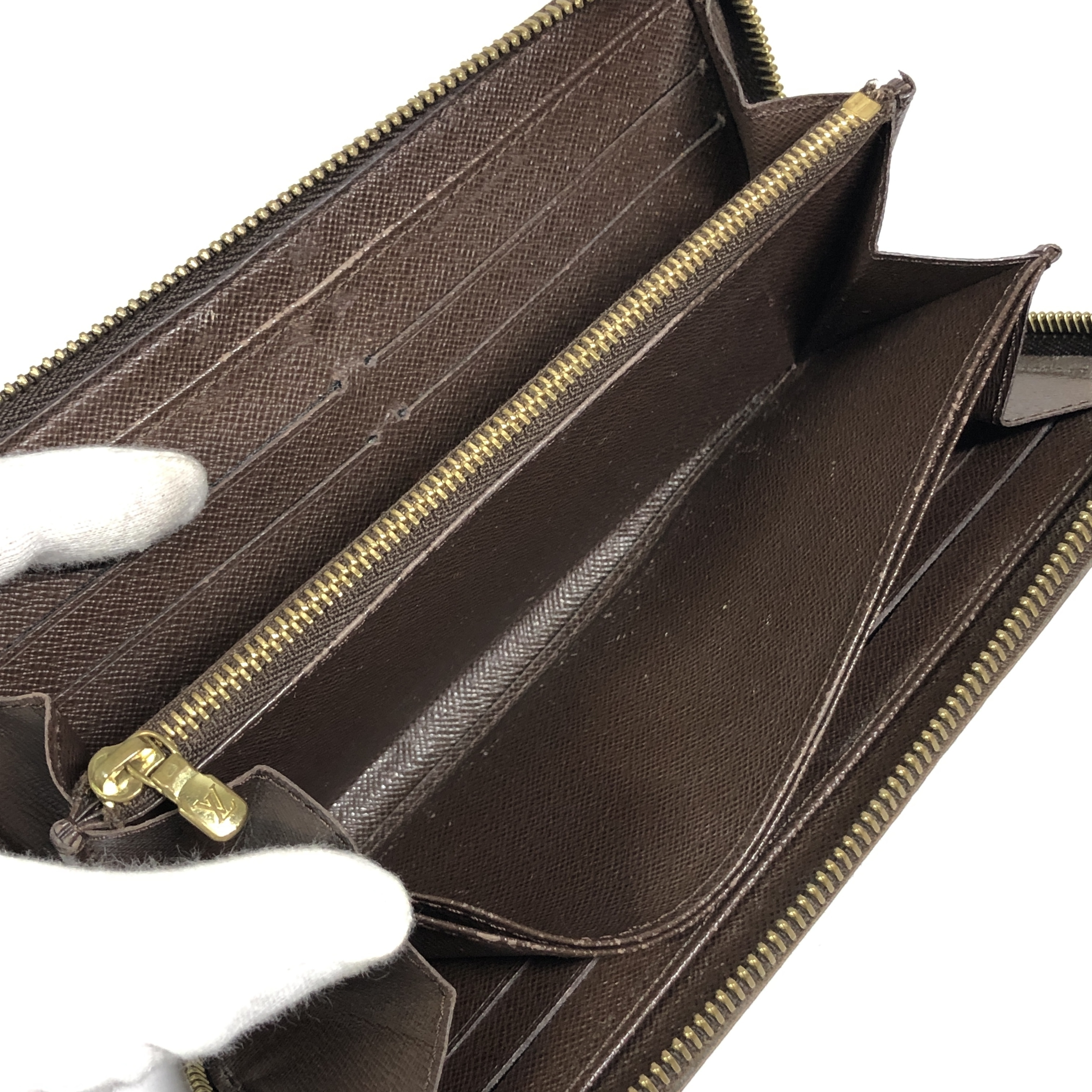 Damier Zippy Wallet Long Wallet N60015 Ebene with Coin Pocket CA3088 Wallet Made in Spain — view 9