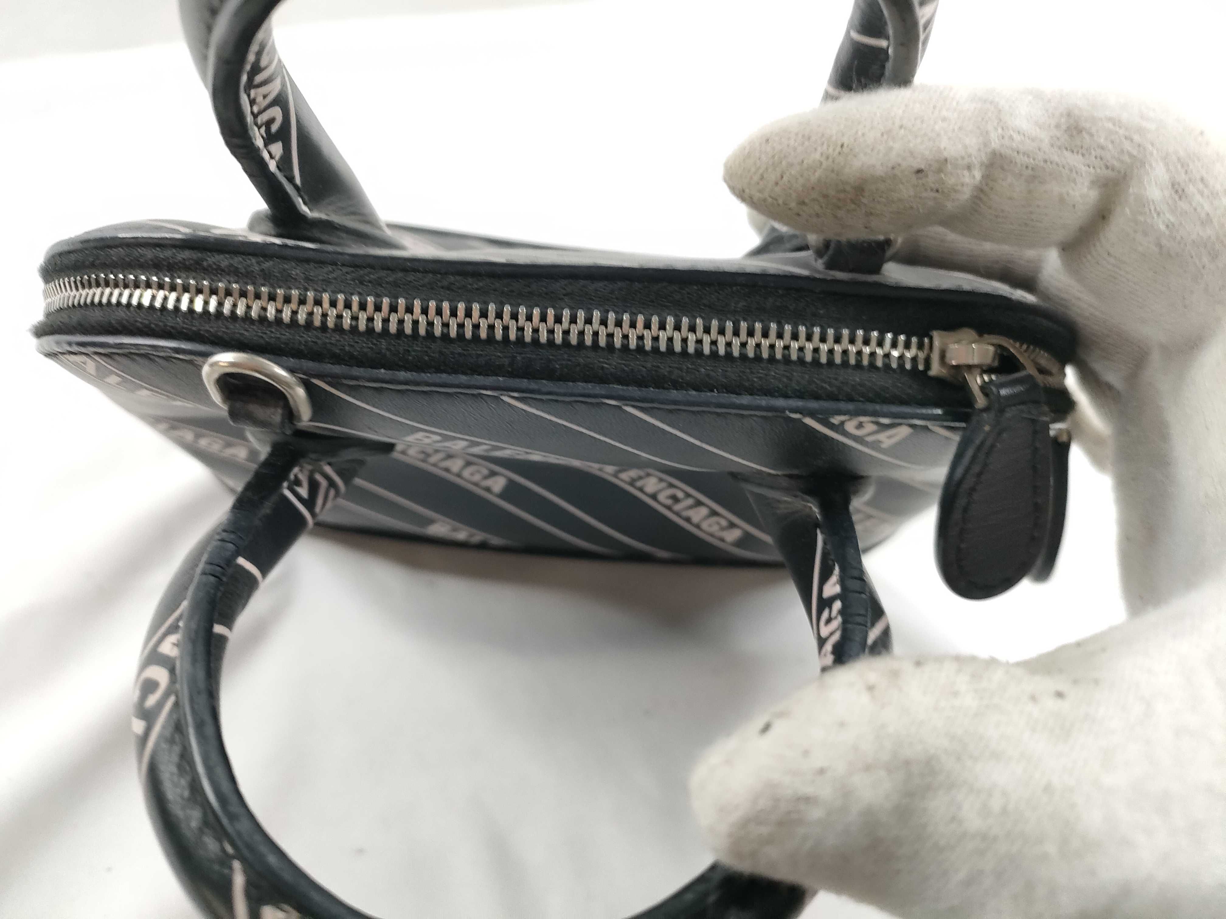 ID- Ville Top Handle XXS Cow Skin 2 Way Handbag Black 550646 w/ stra Handbag — view 9