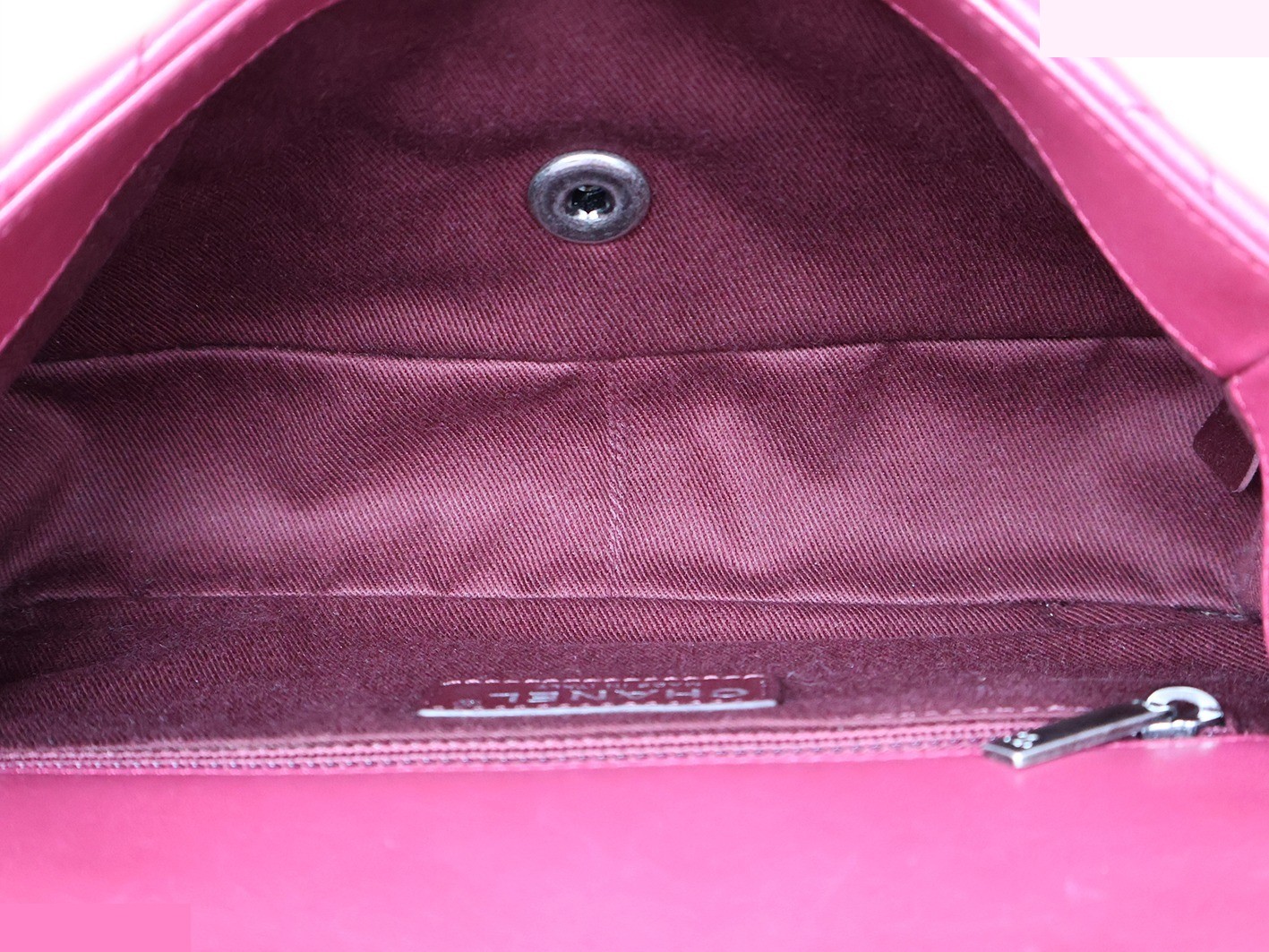 Matelassé lambskin chain shoulder bag, brown — view 12