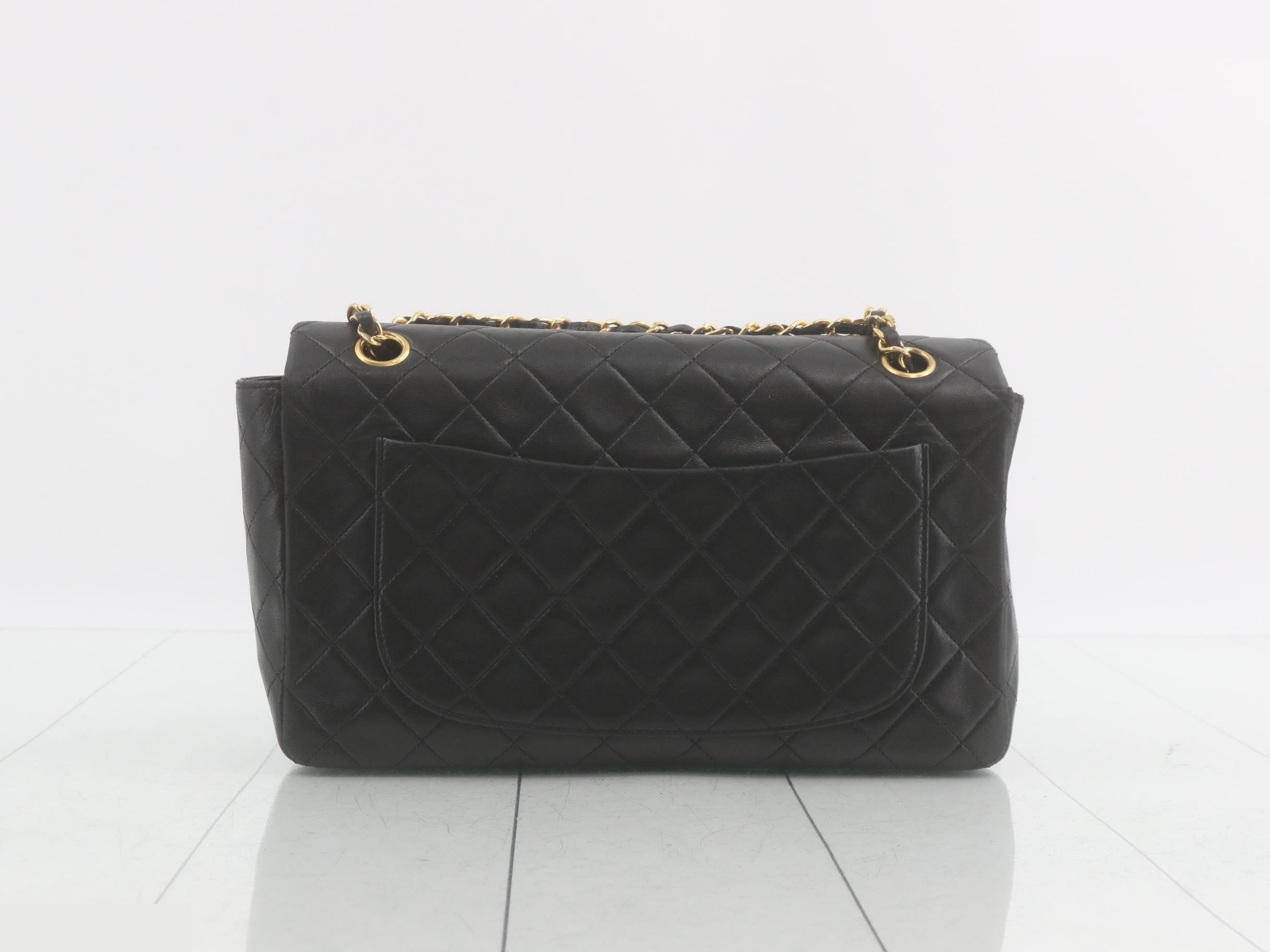 Matelassé Chain Shoulder Bag, Black, with Pouch, Unit No. 1 — view 2