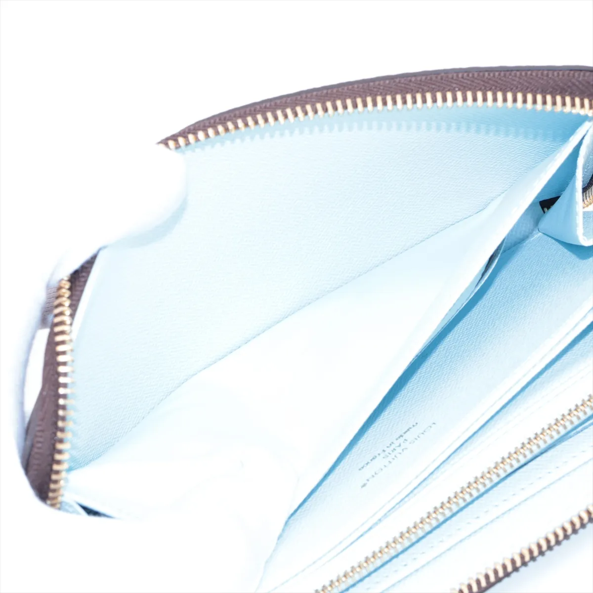 Monogram Zippy Wallet M11776 Washed Blue Round Zip Wallet RFID Reactive — view 4