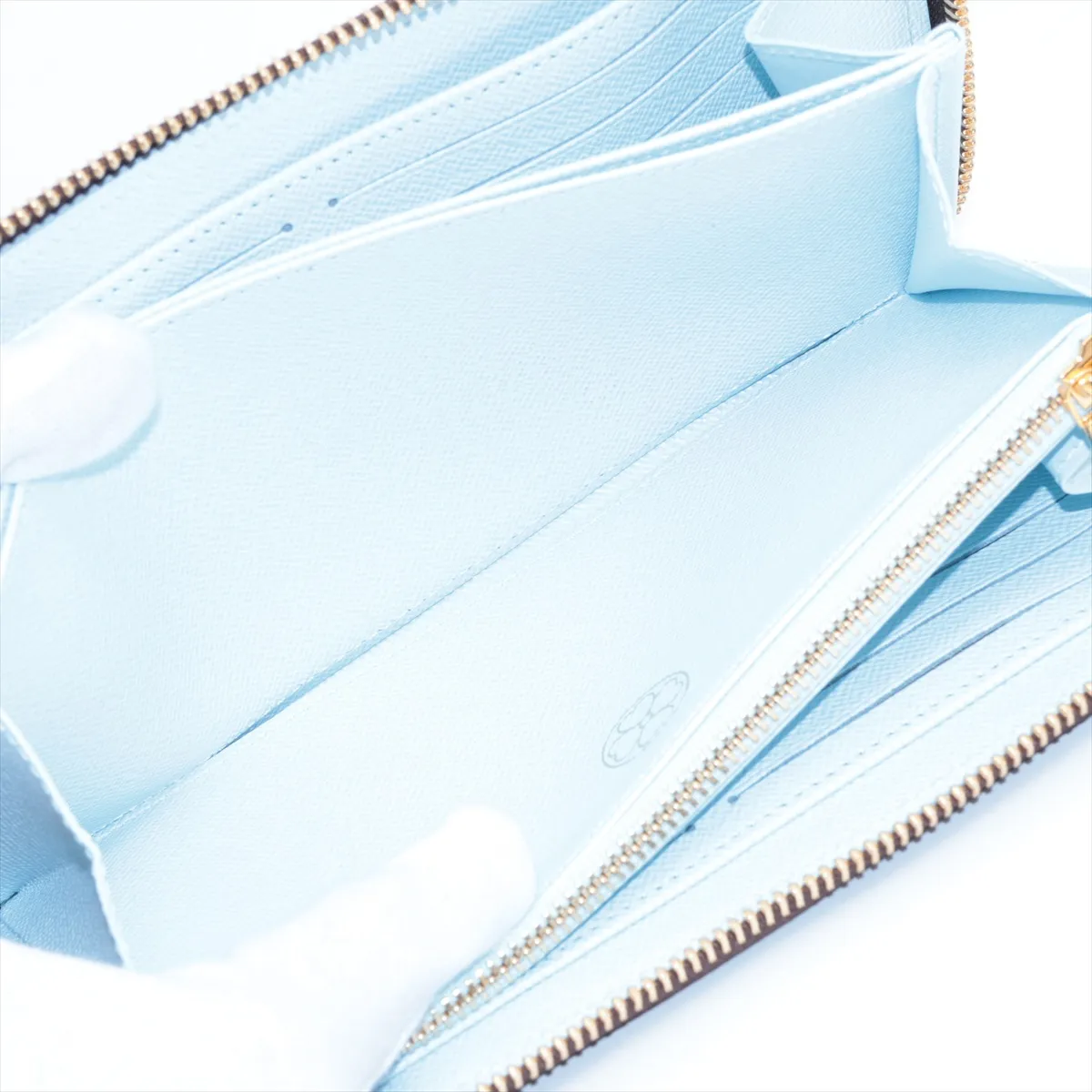Monogram Zippy Wallet M11776 Washed Blue Round Zip Wallet RFID Reactive — view 7