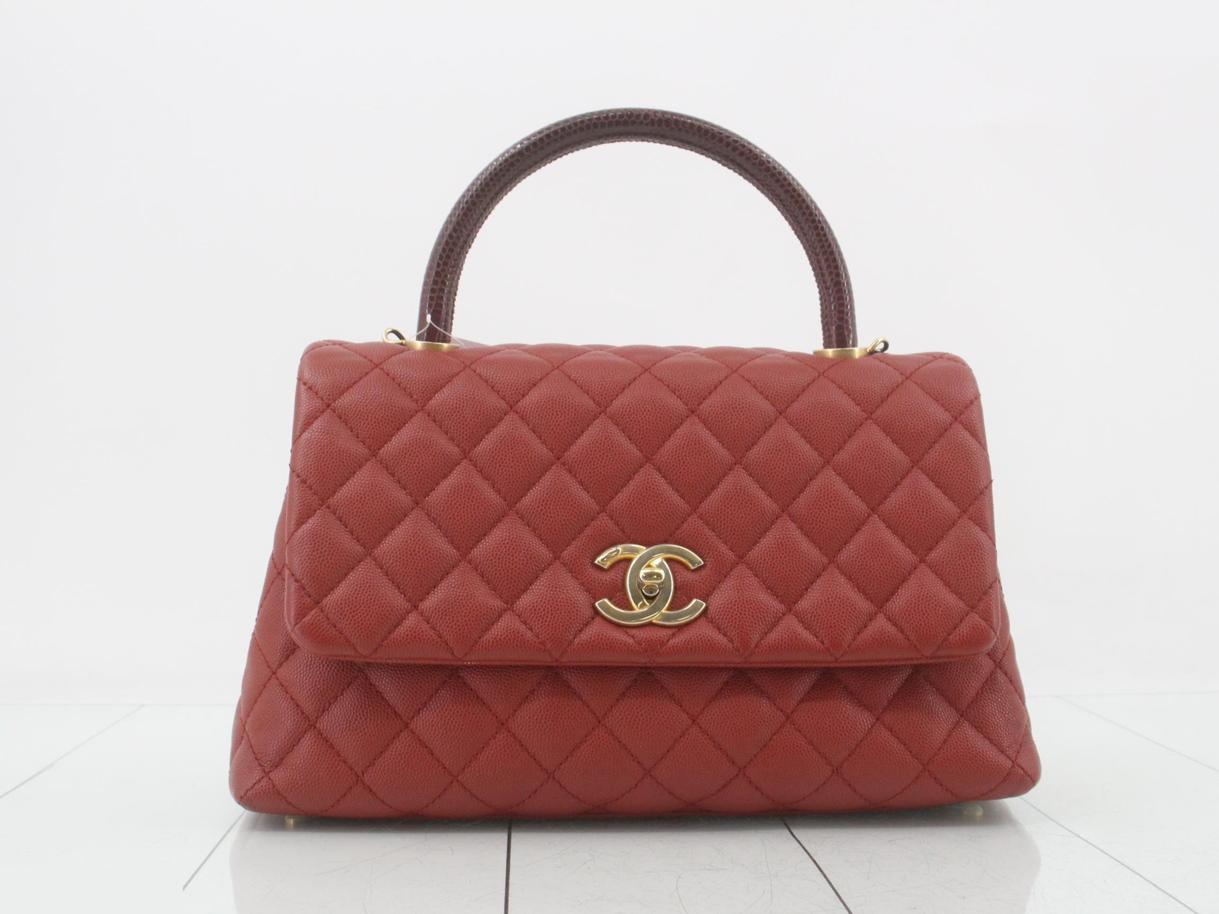 Coco Handle Caviar Skin 2-Way Handbag