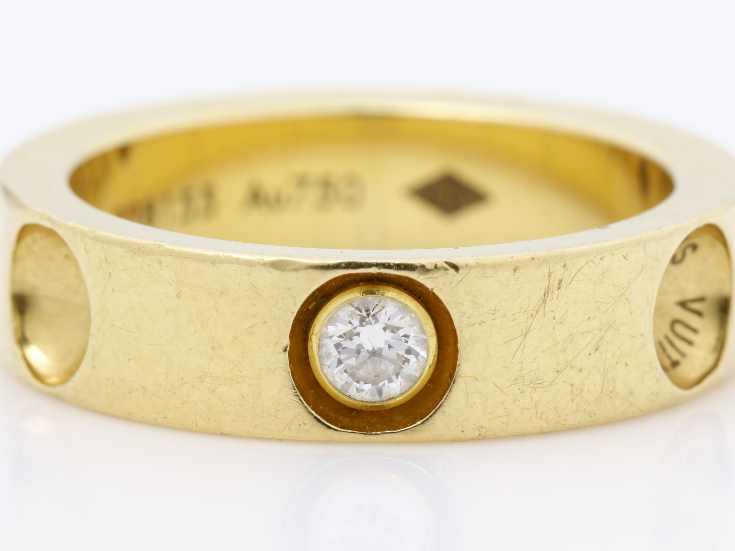 Petite Bague Empreinte 1P Diamond Ring 750YG #50 — view 2