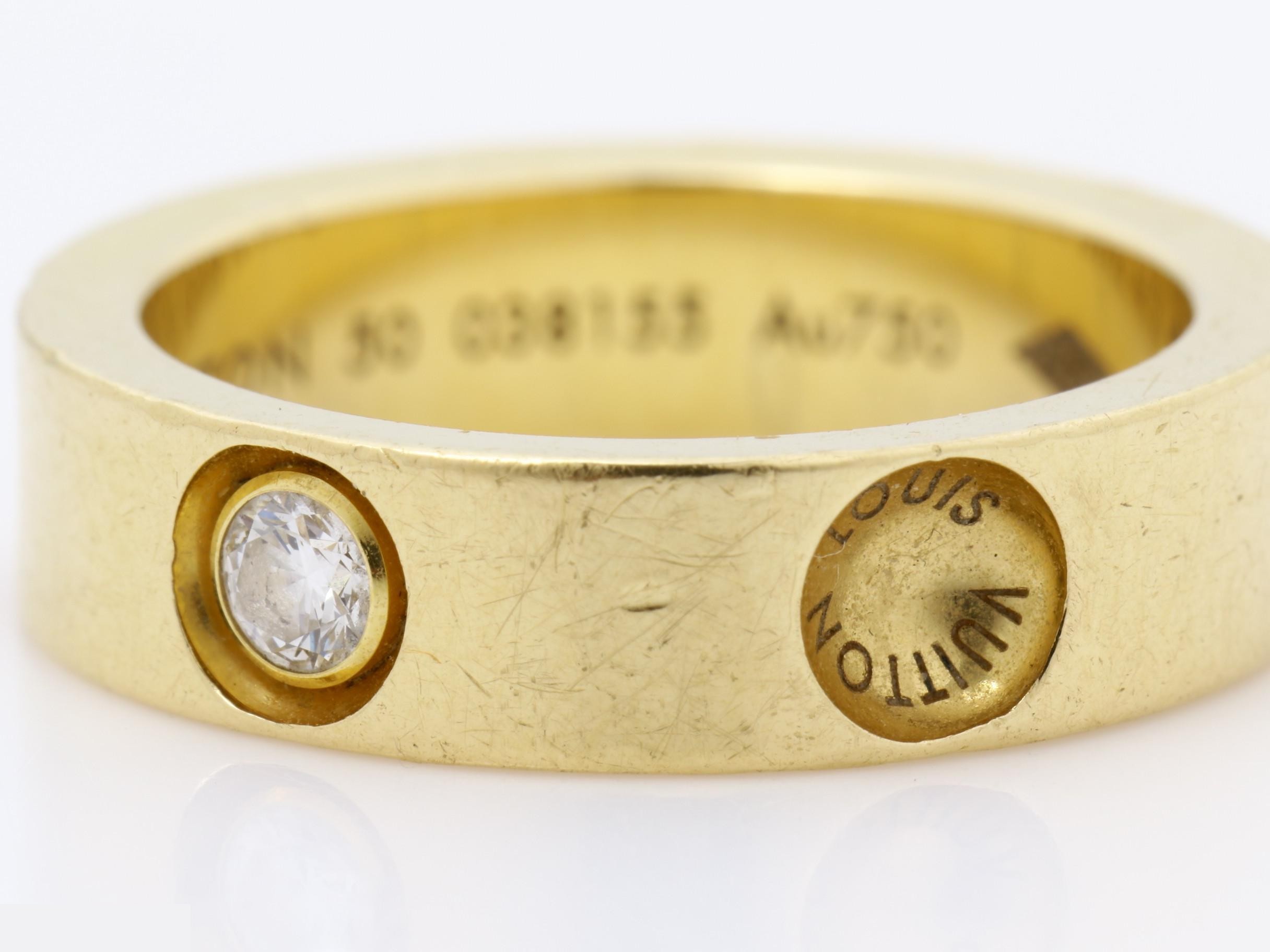 Petite Bague Empreinte 1P Diamond Ring 750YG #50 — view 3