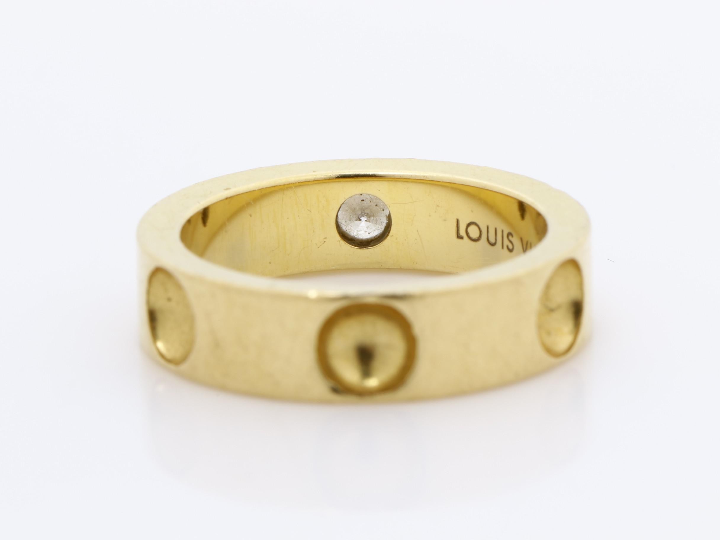 Petite Bague Empreinte 1P Diamond Ring 750YG #50 — view 4