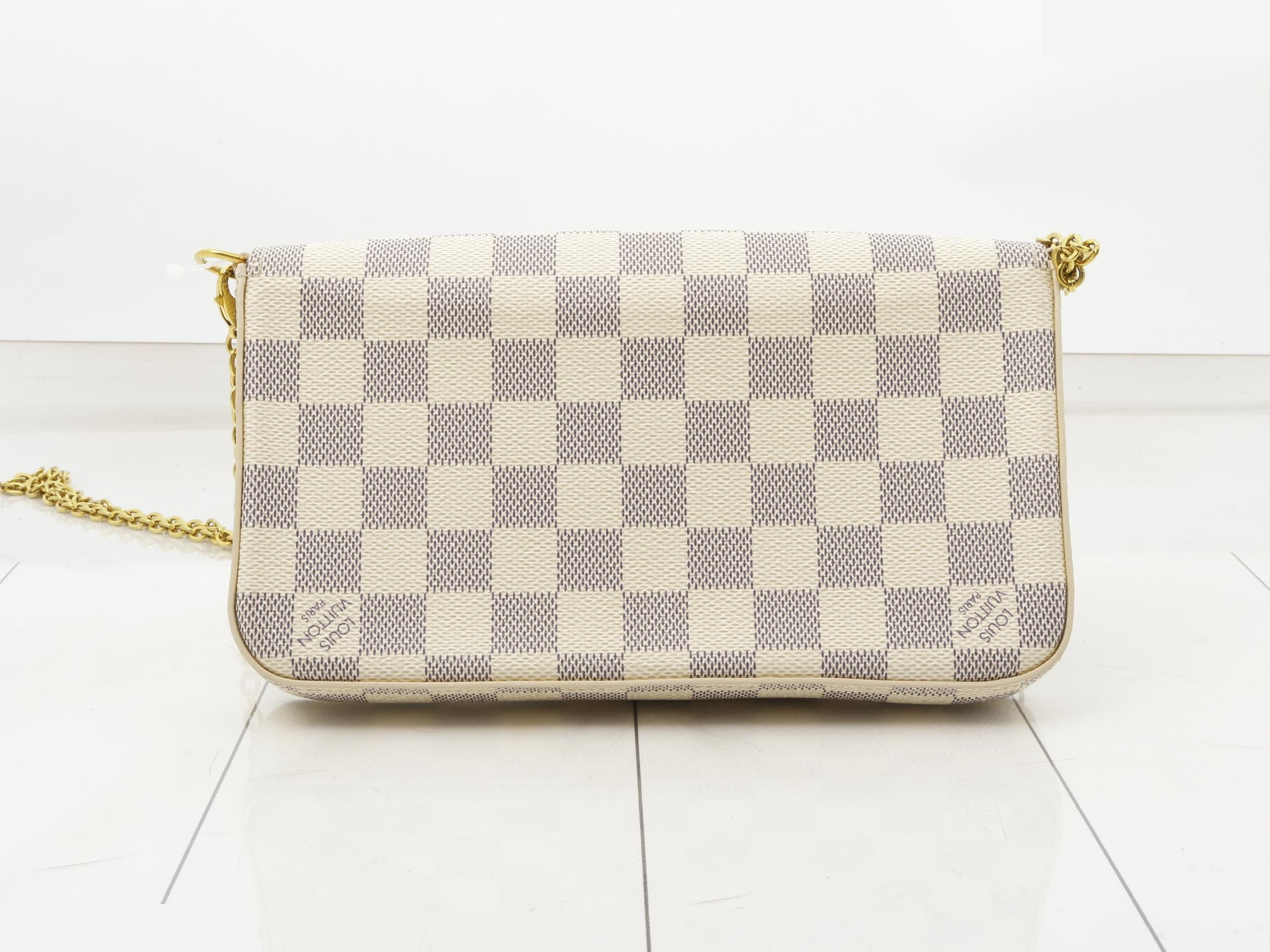 Damier Azur Pochette Felicie Shoulder Bag with Case — view 2