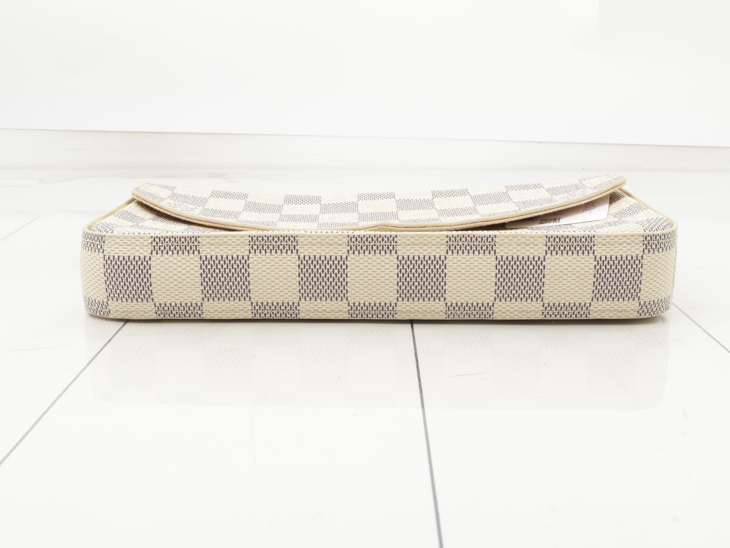 Damier Azur Pochette Felicie Shoulder Bag with Case — view 3
