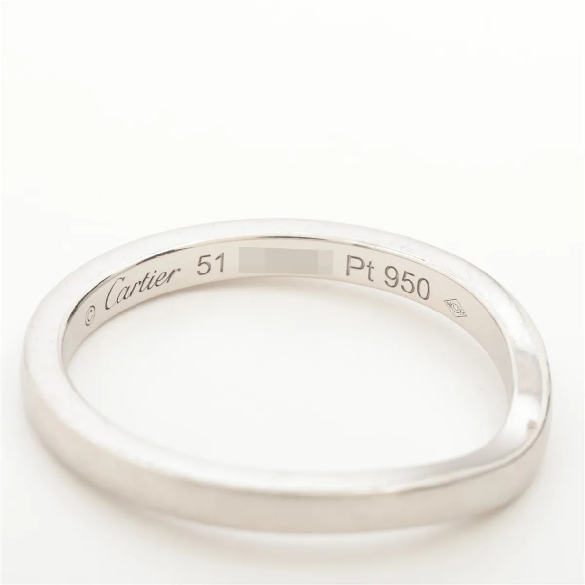Ballerina Curve Wedding Ring, Pt950, 3.3g, Size 51, Initial 232BII — view 3