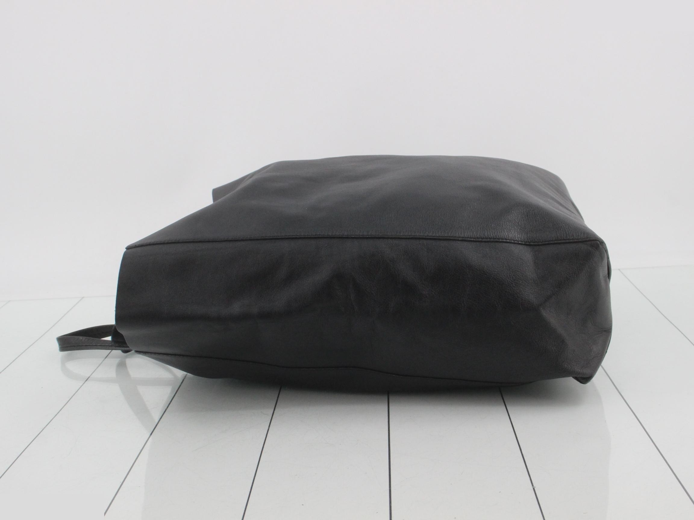 Leather tote bag, black — view 4