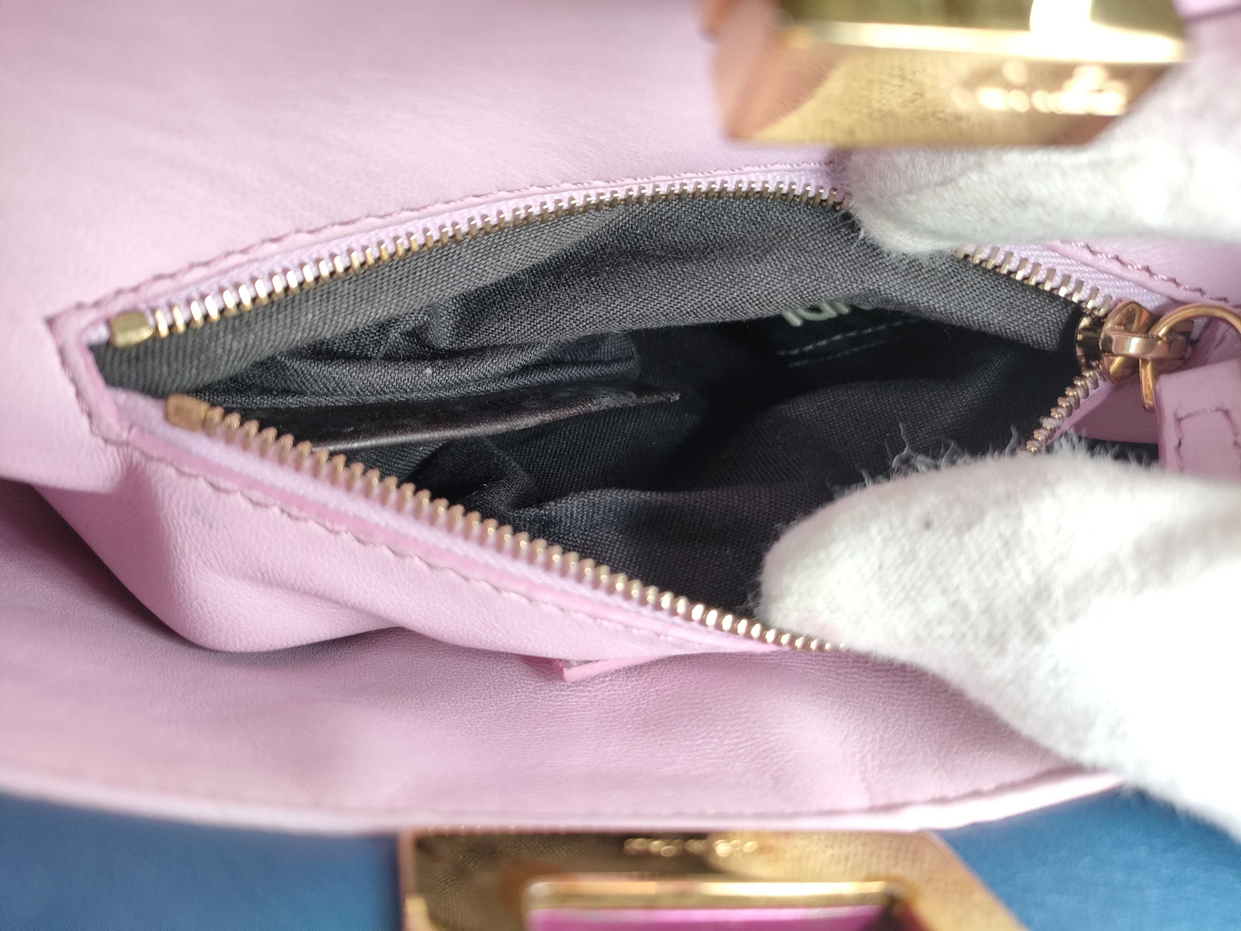 PH- Blue Leather Mini Peekaboo Handbag — view 13