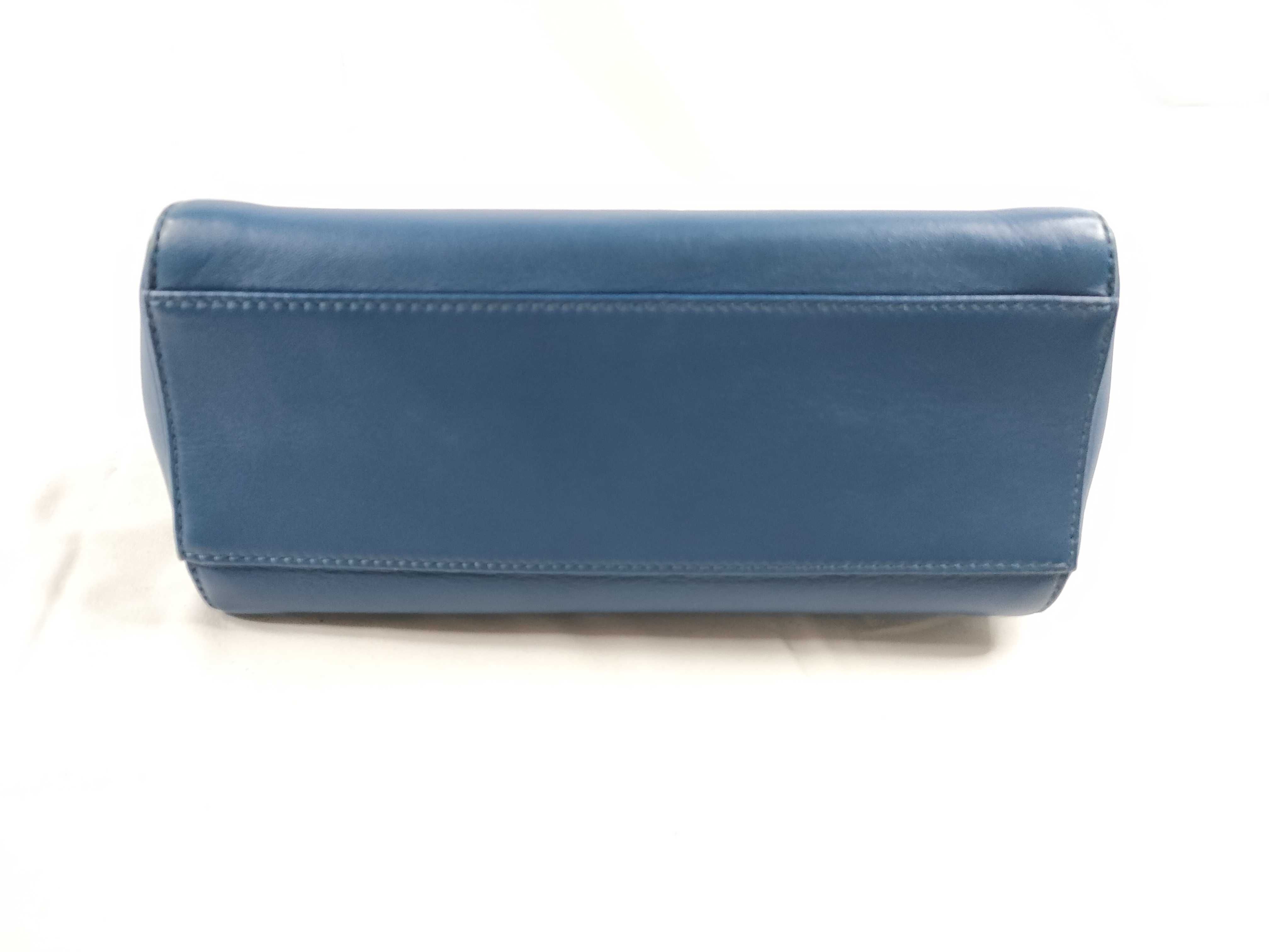 PH- Blue Leather Mini Peekaboo Handbag — view 4