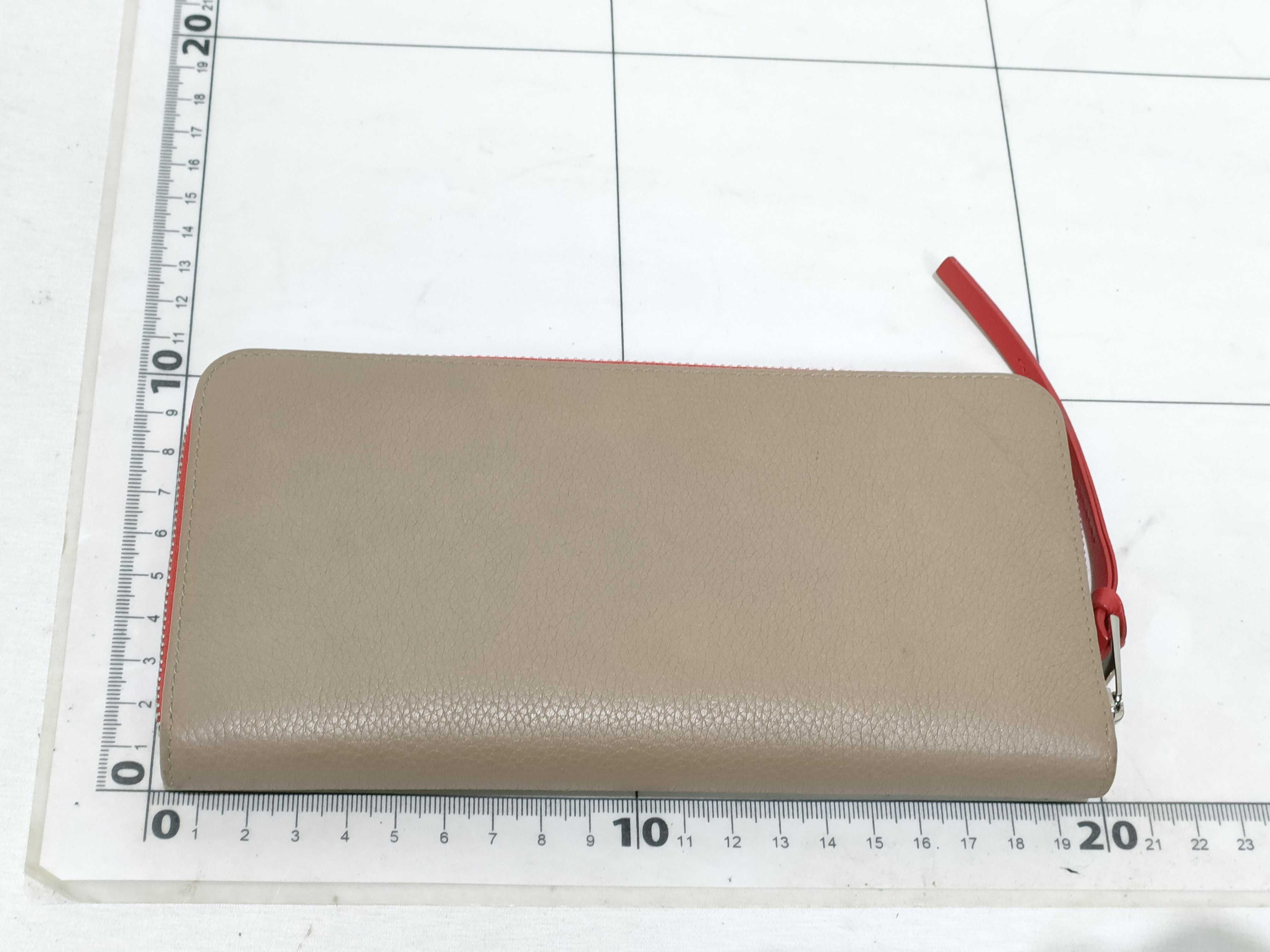 Anagram Round Zip Long Wallet, Brown/Red, Women's Wallet — view 2