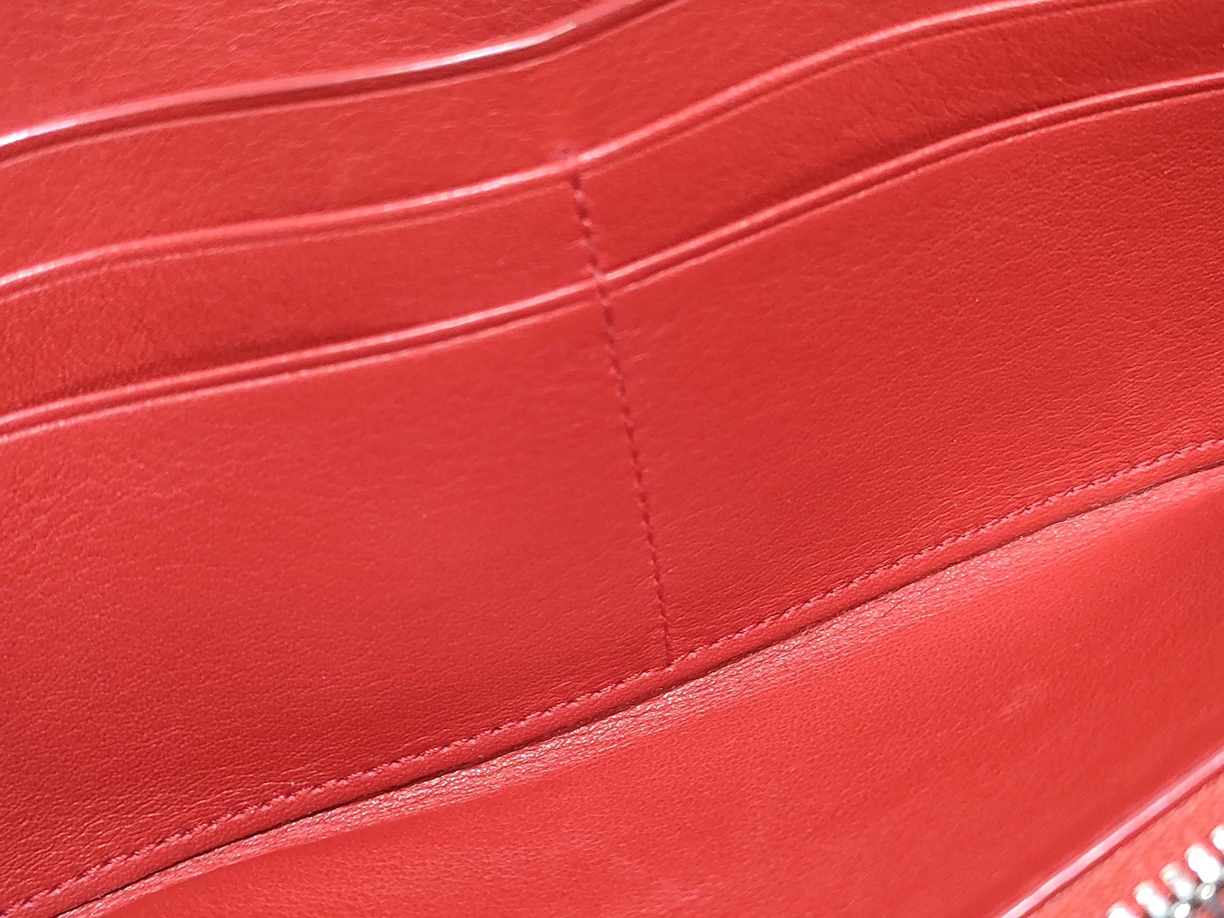 Anagram Round Zip Long Wallet, Brown/Red, Women's Wallet — view 12