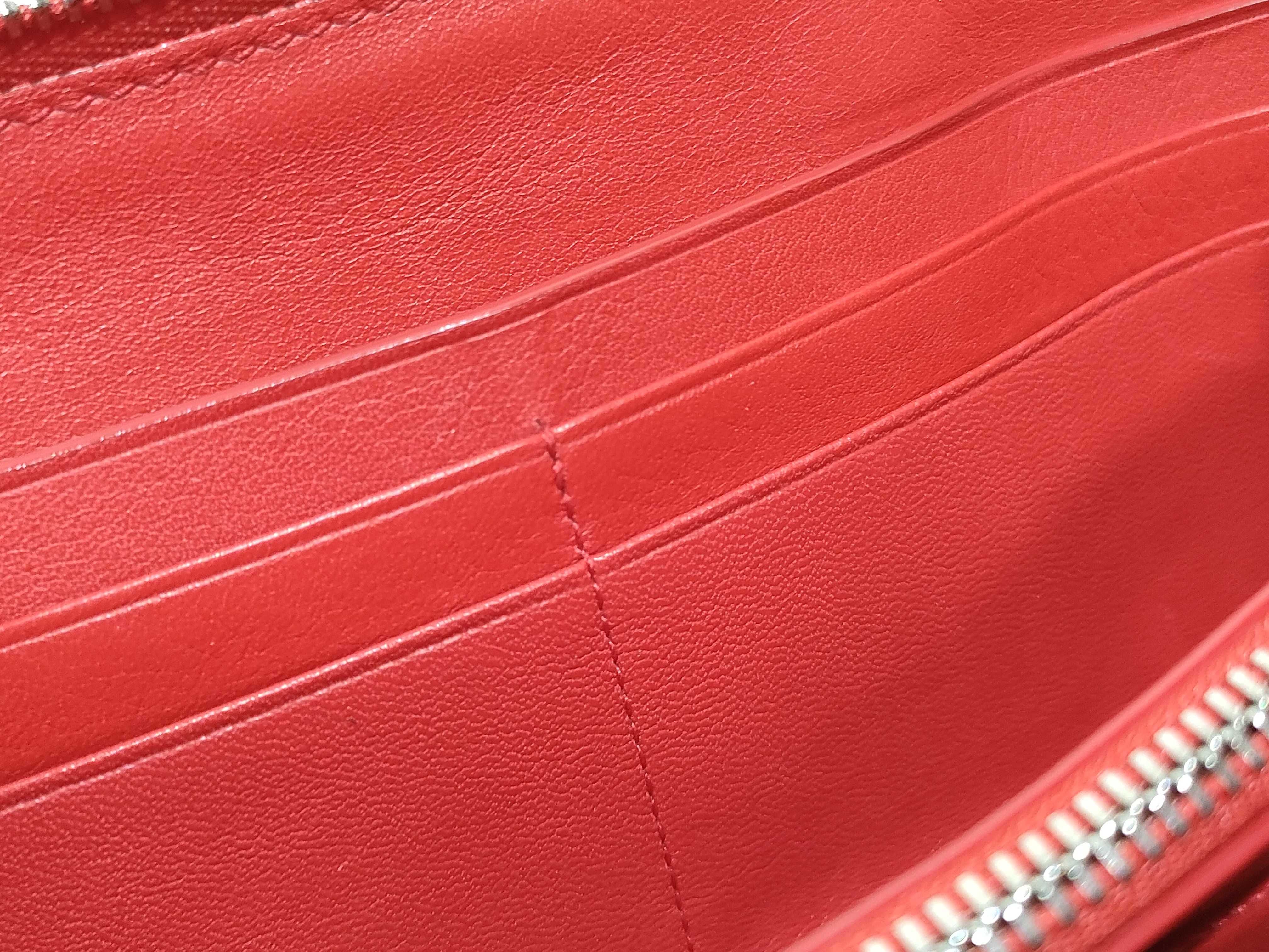 Anagram Round Zip Long Wallet, Brown/Red, Women's Wallet — view 13