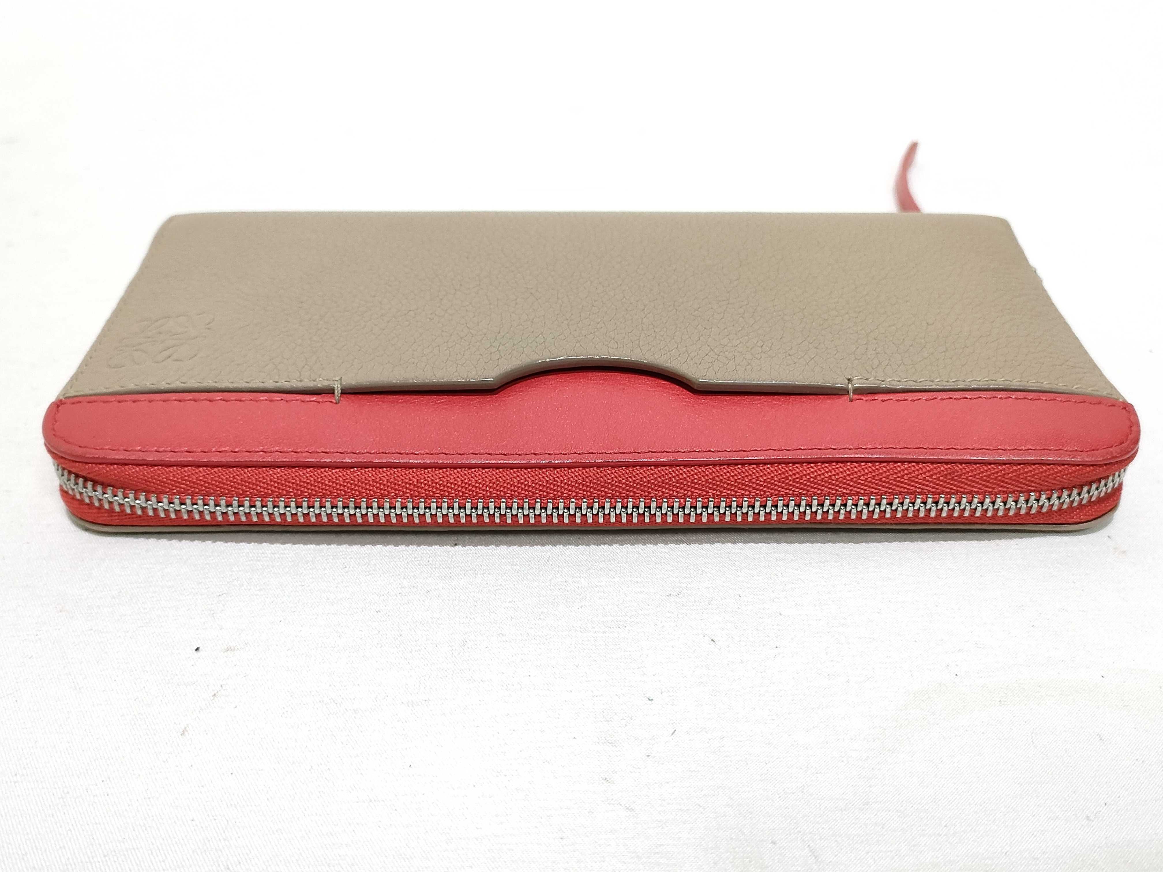 Anagram Round Zip Long Wallet, Brown/Red, Women's Wallet — view 6