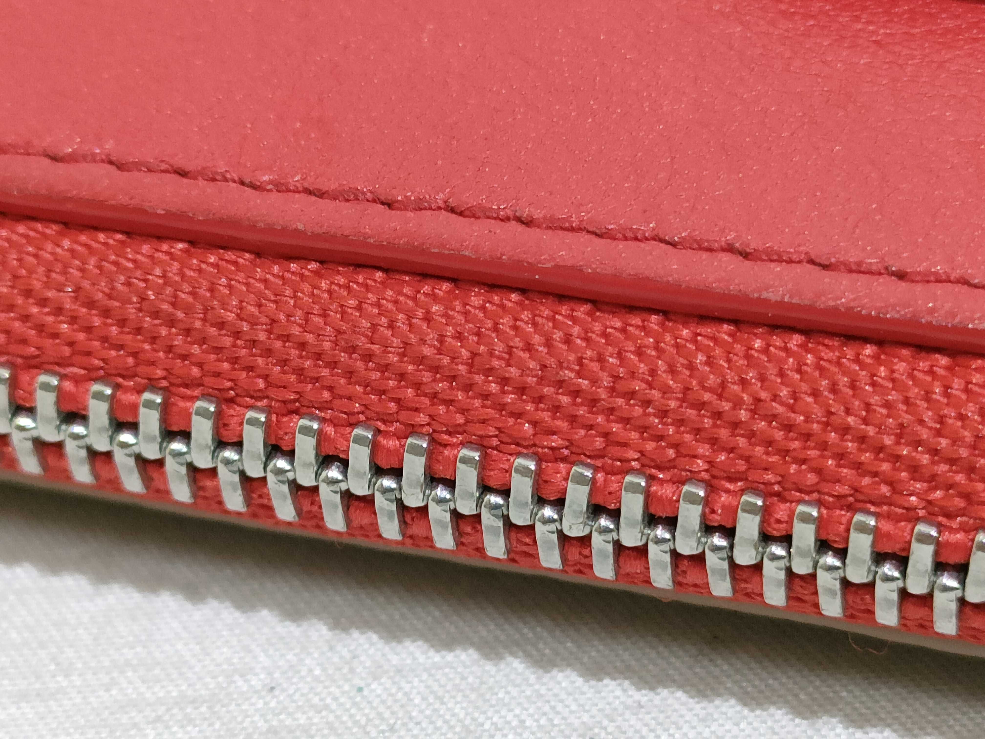 Anagram Round Zip Long Wallet, Brown/Red, Women's Wallet — view 8