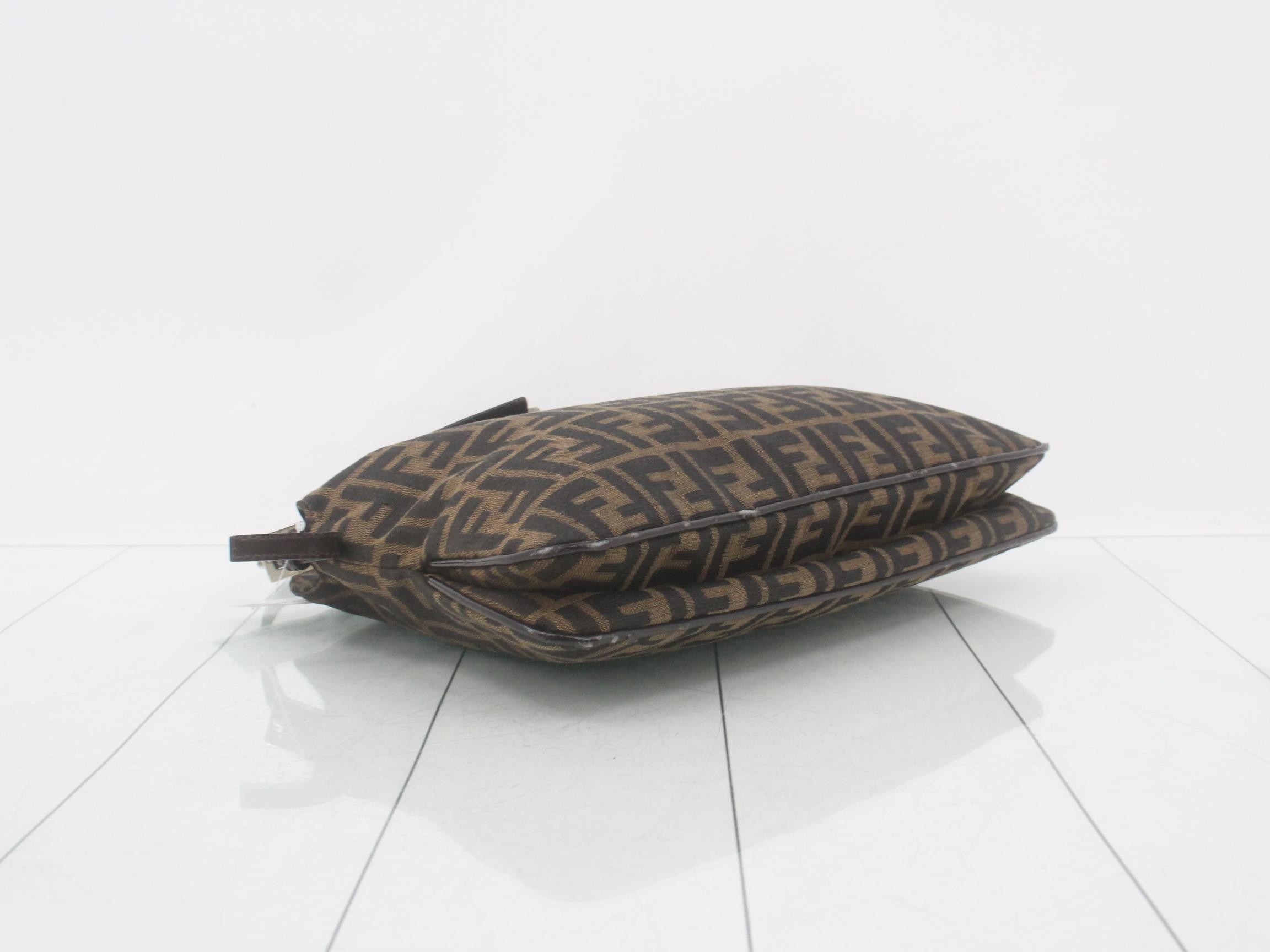 Canvas x Leather Zucca Mamma Bucket Brown SV Hardware — view 5