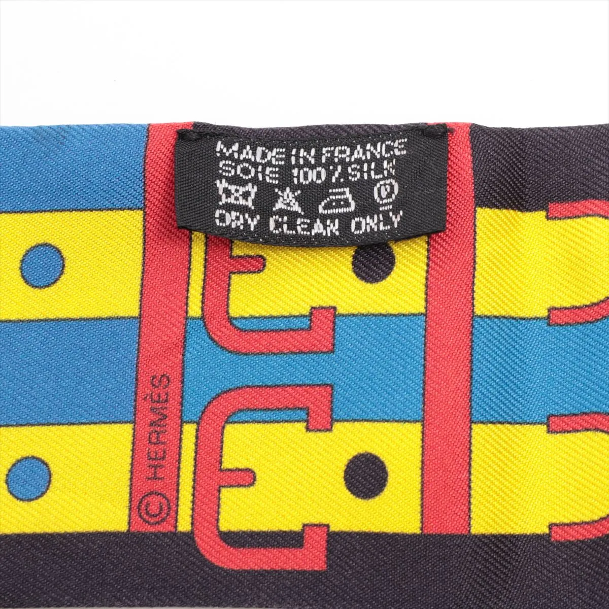 Twilly Rocabar Scarf Silk Blue x Black Thread — view 4