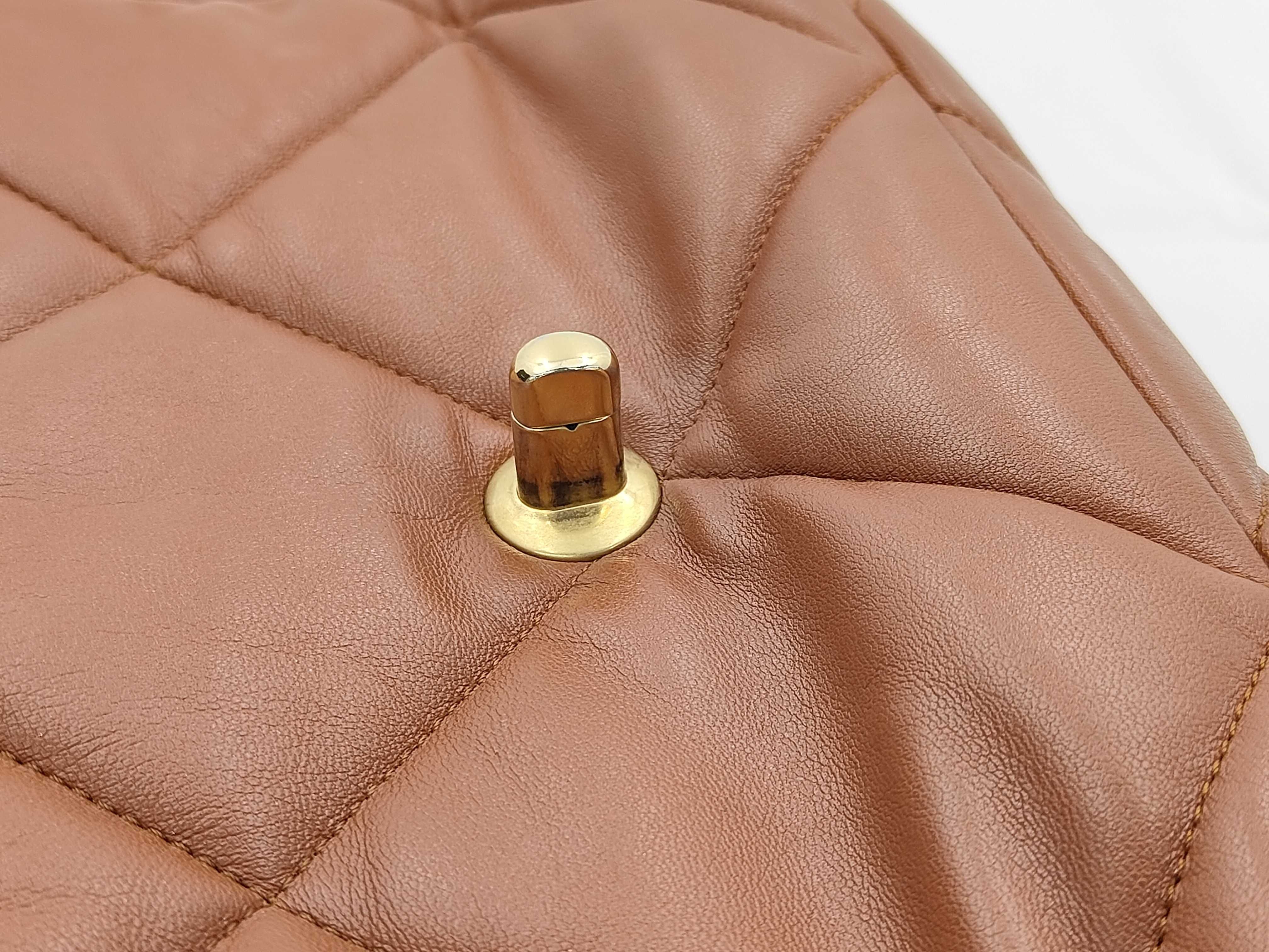 19 Leather Brown Logo Hardware Shoulder Bag with IC Plate — view 14