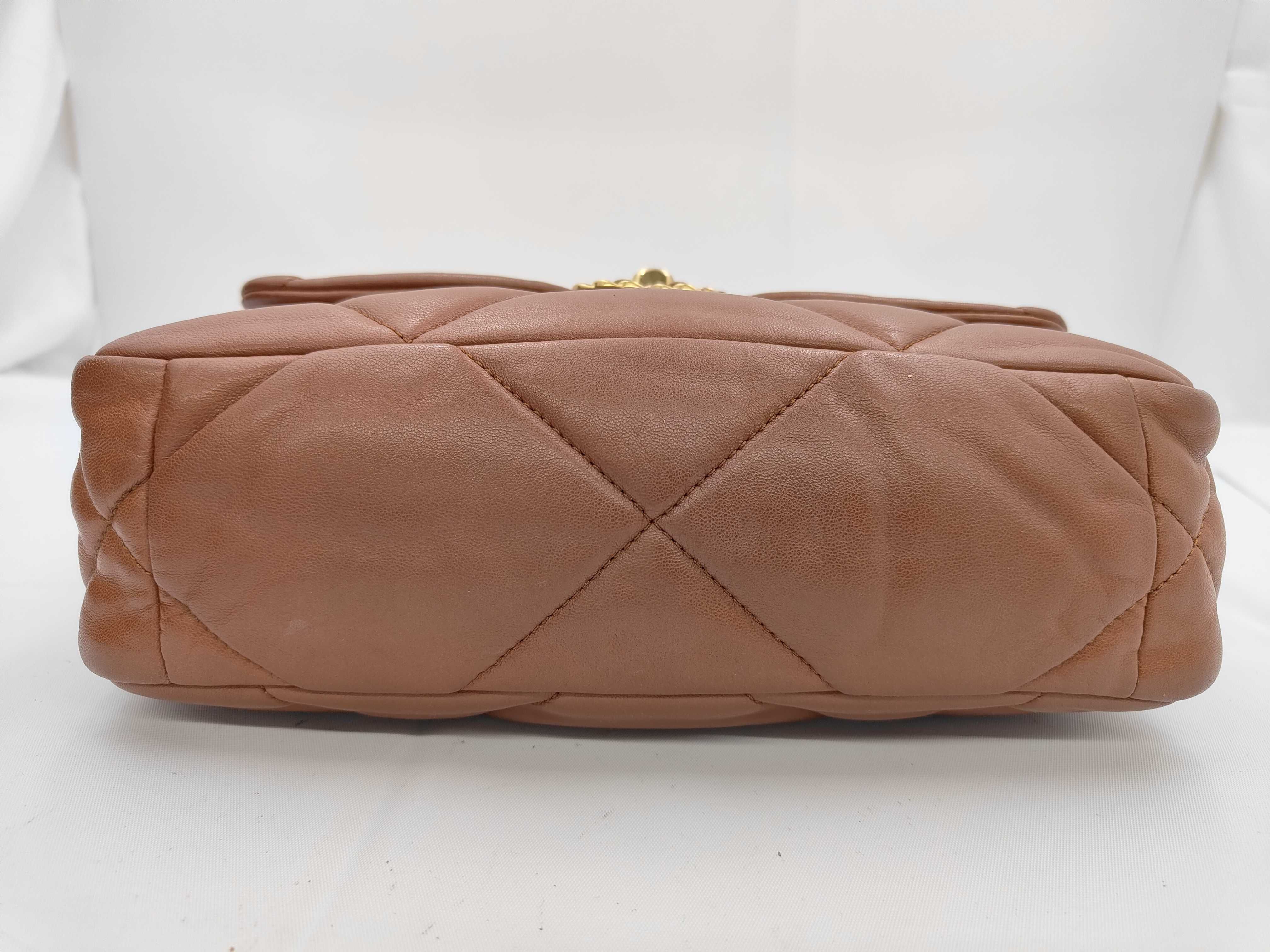 19 Leather Brown Logo Hardware Shoulder Bag with IC Plate — view 5