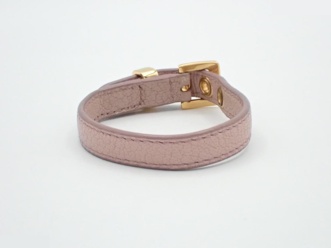 Leather heart-shaped bracelet, pink, wrist circumference approximately 17.5 cm — view 2