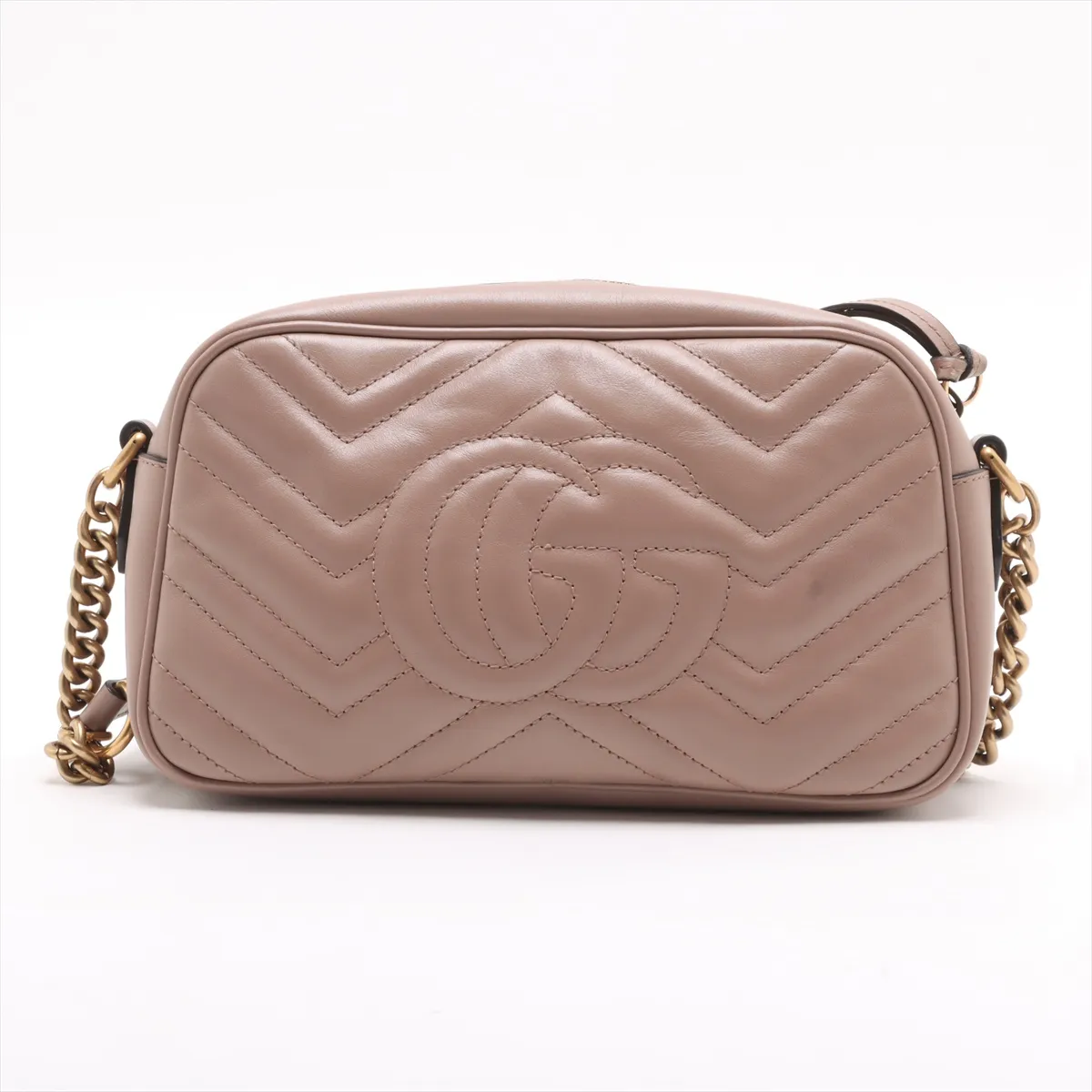 GG Marmont Leather Shoulder Bag Pink Beige 447632 — view 2