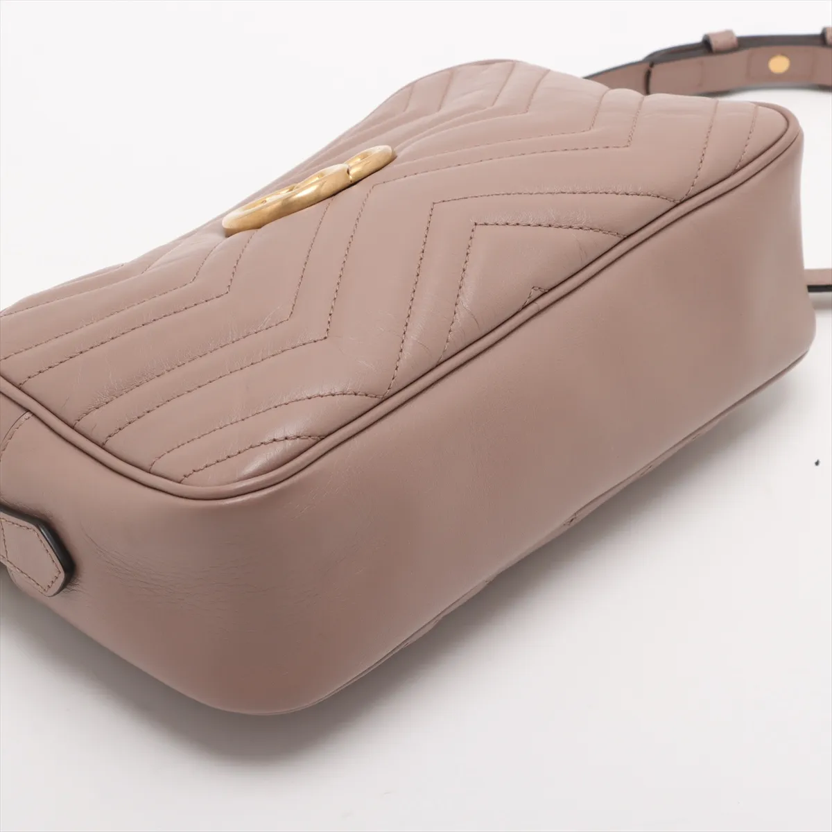 GG Marmont Leather Shoulder Bag Pink Beige 447632 — view 4